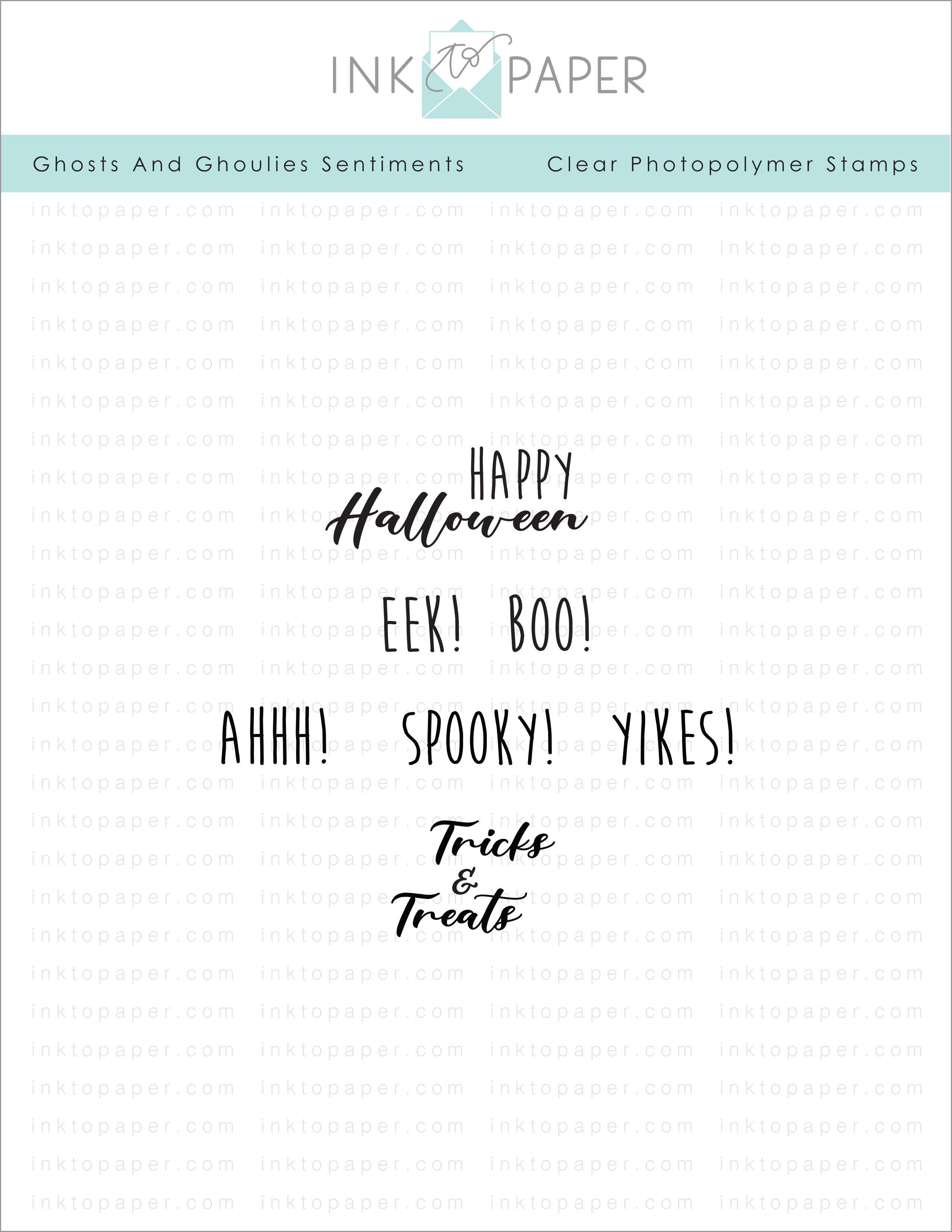 Ghosts & Ghoulies Sentiments Mini Stamp Set