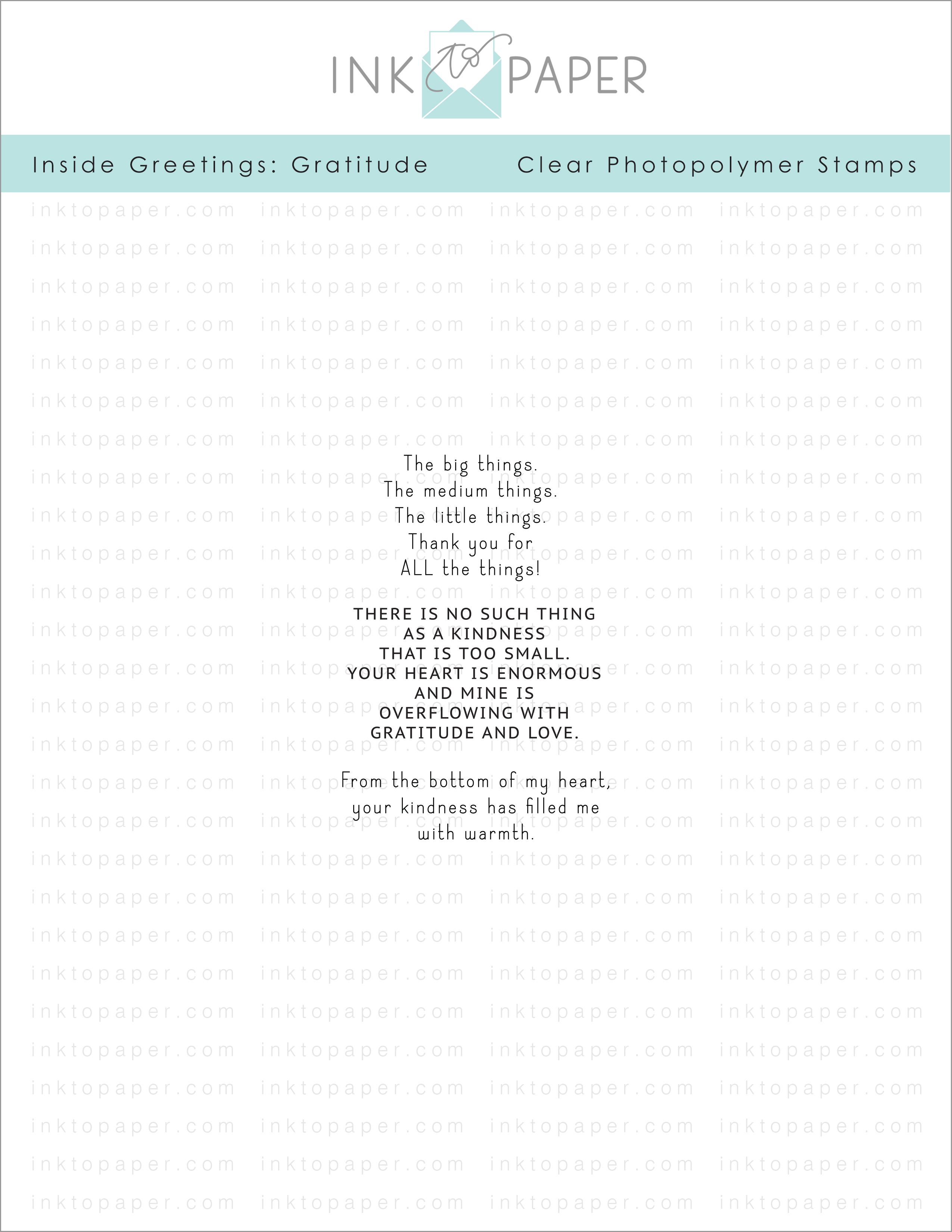 Inside Greetings: Gratitude Mini Stamp Set