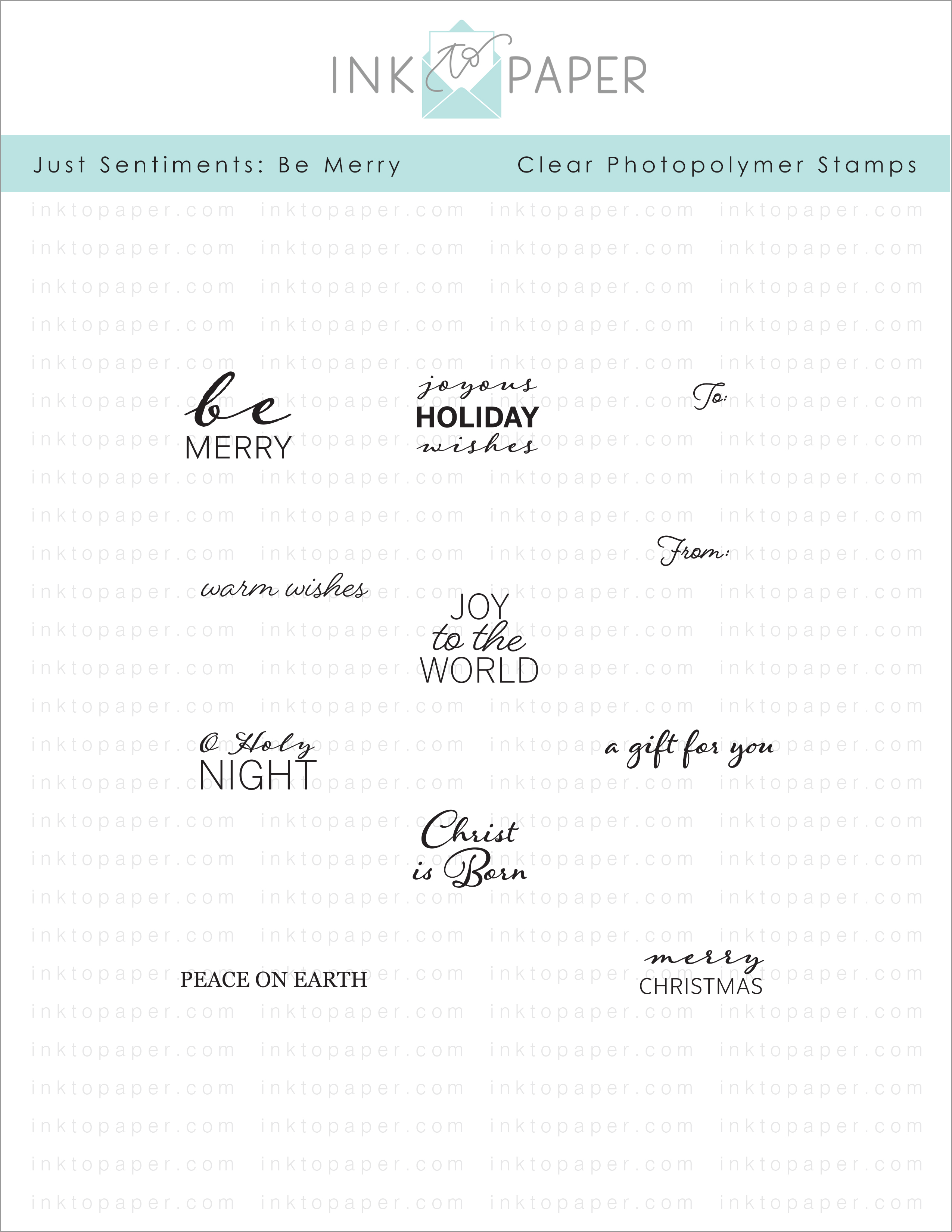 Just Sentiments: Be Merry Mini Stamp Set