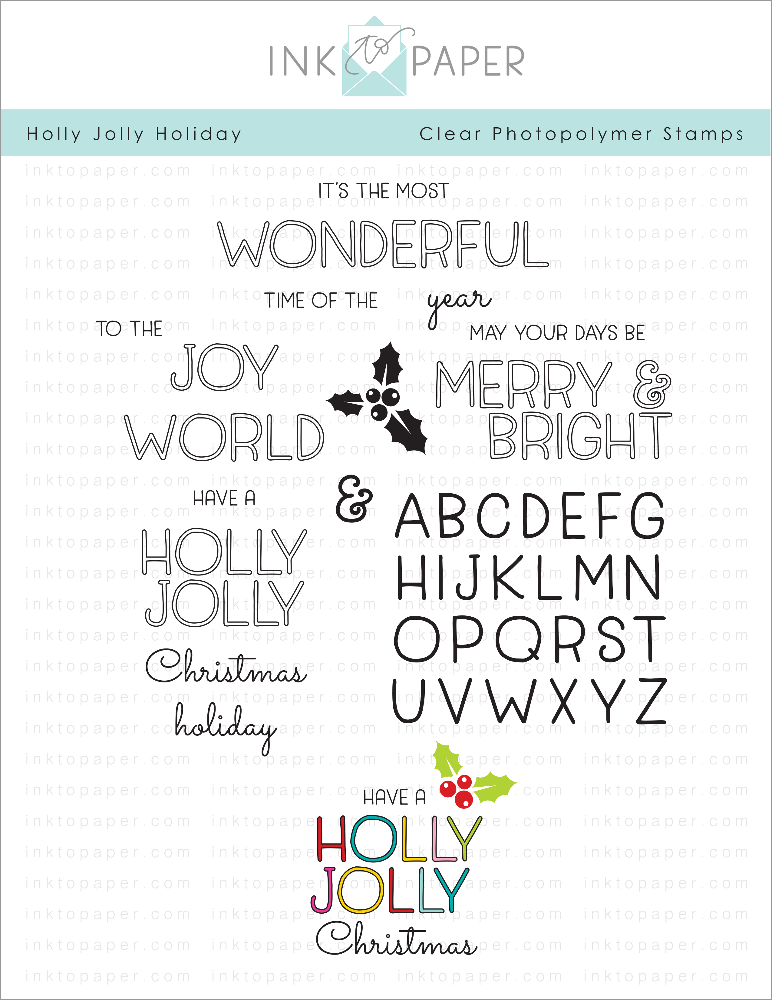 Holly Jolly Holidays Stamp Set