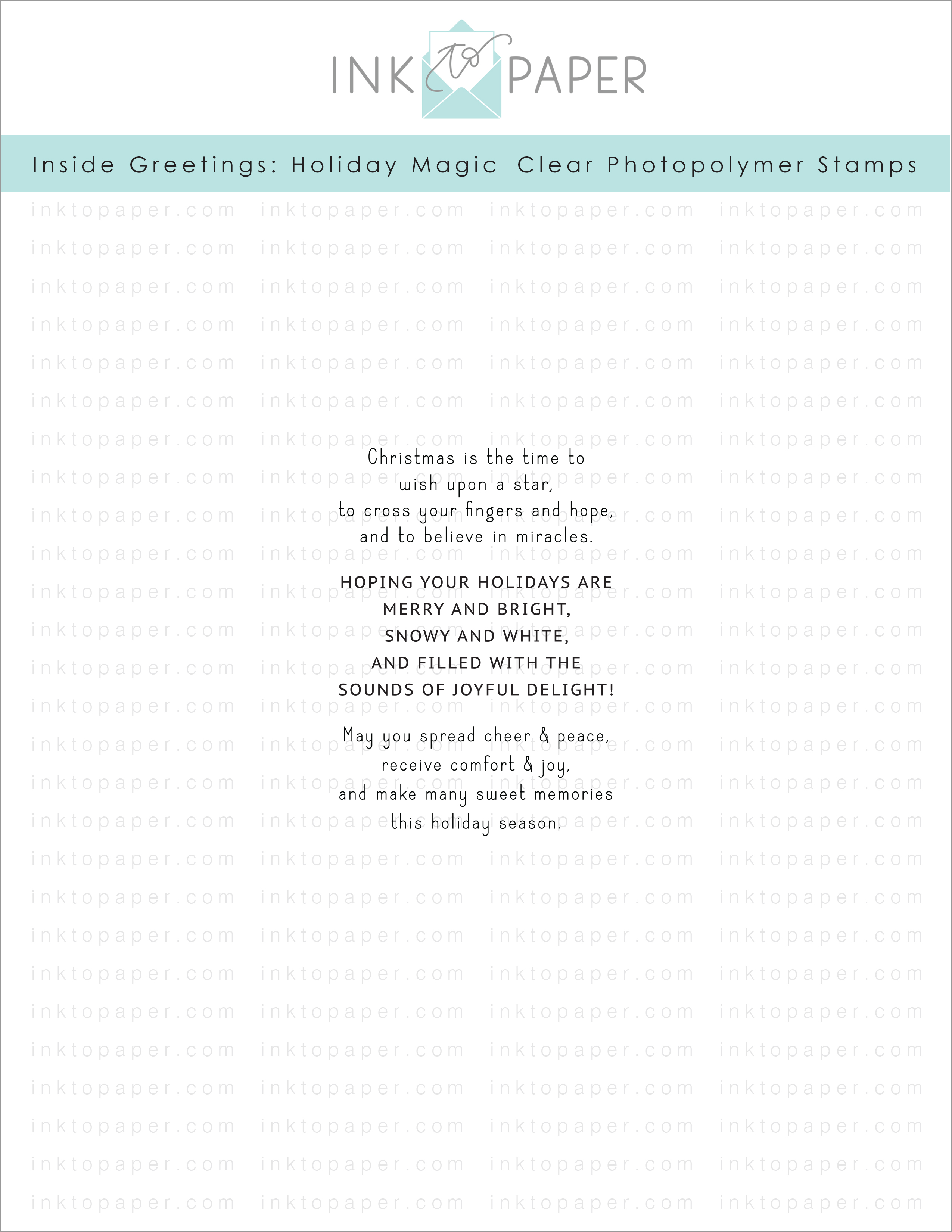 Inside Greetings: Holiday Magic Mini Stamp Set