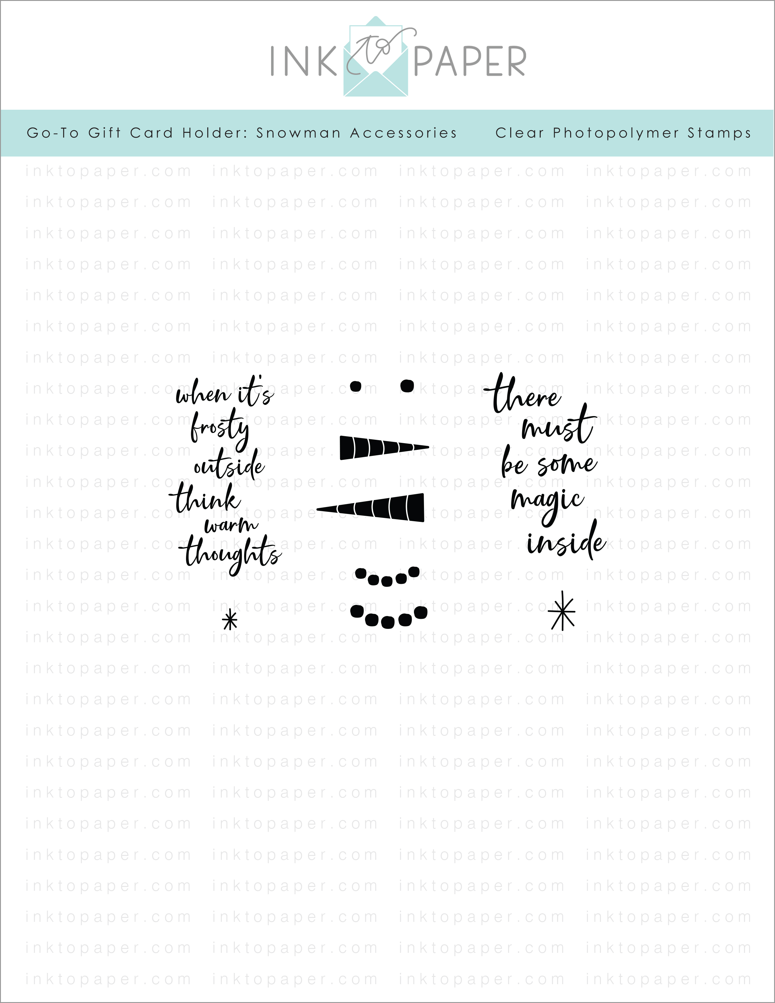 Go-To Gift Card Holder: Snowman Accessories Mini Stamp Set