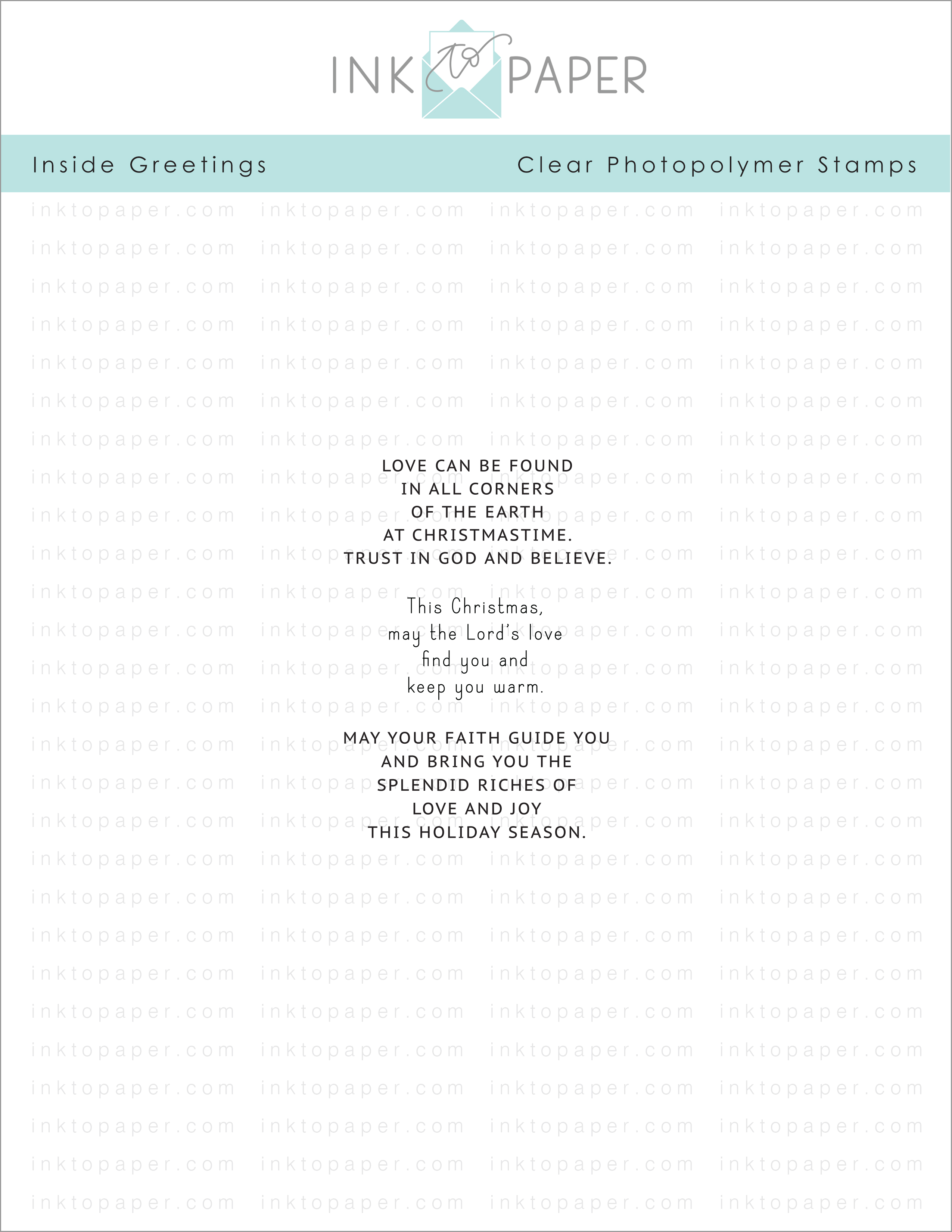 Inside Greetings: God's Love Mini Stamp Set