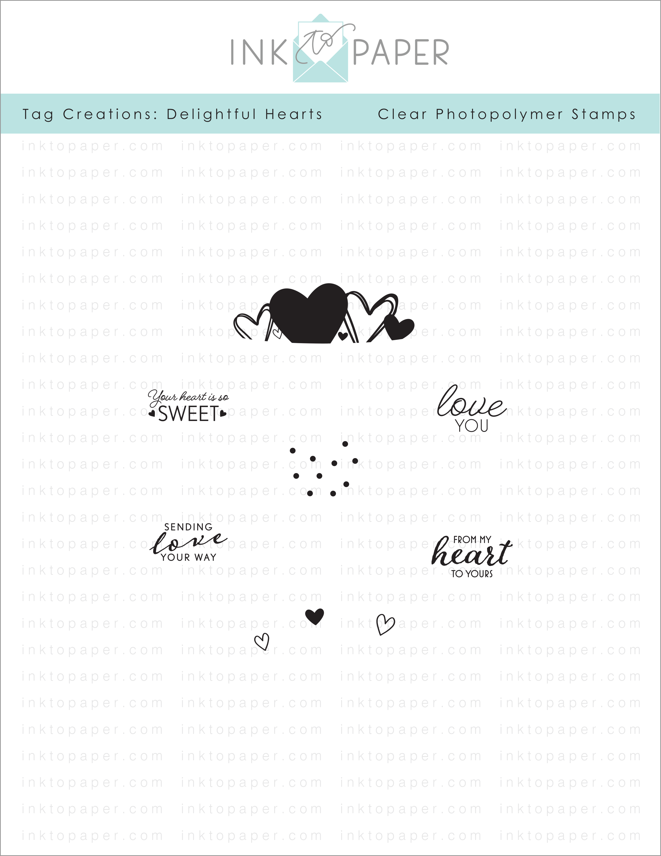 Tag Creations: Delightful Hearts Mini Stamp Set