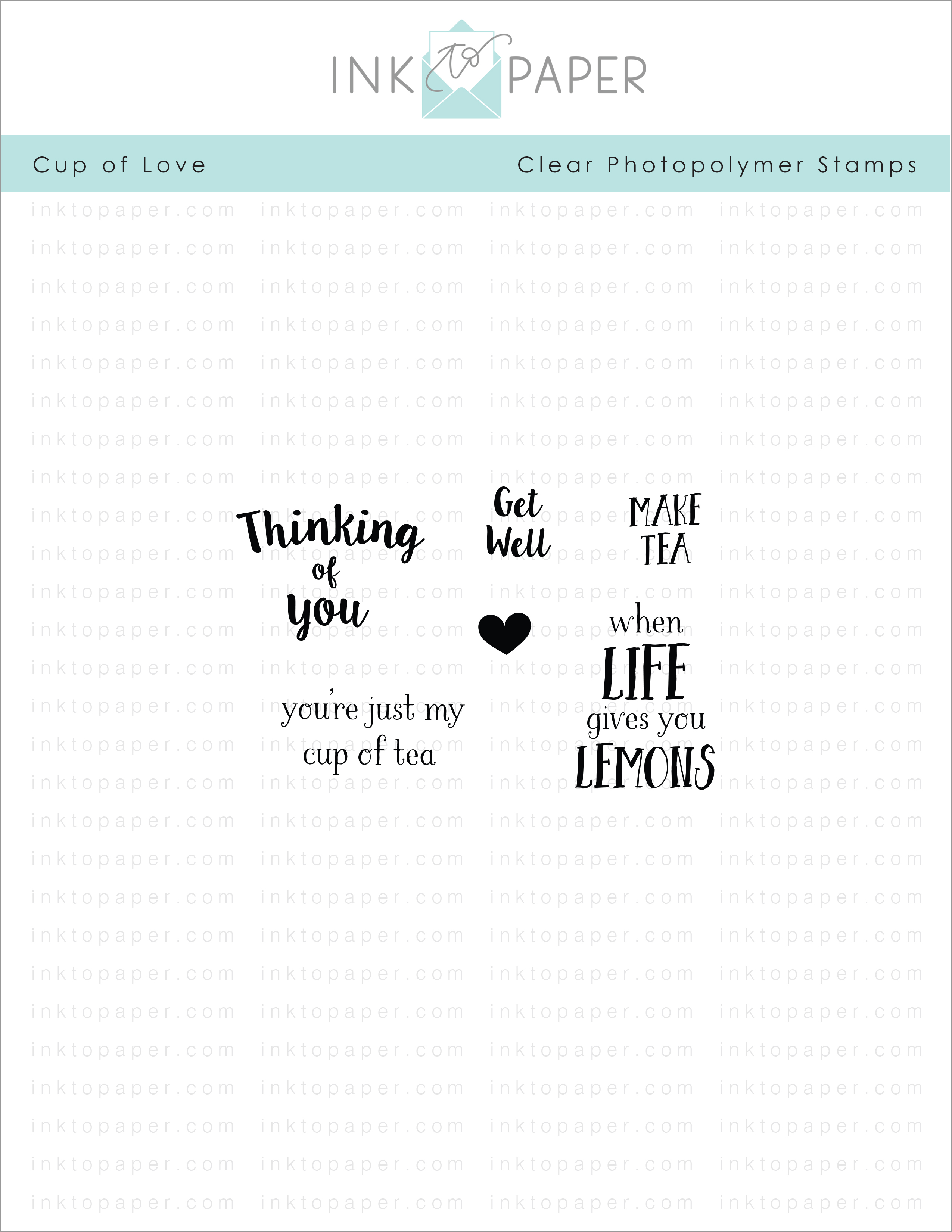 Cup of Love Mini Stamp Set