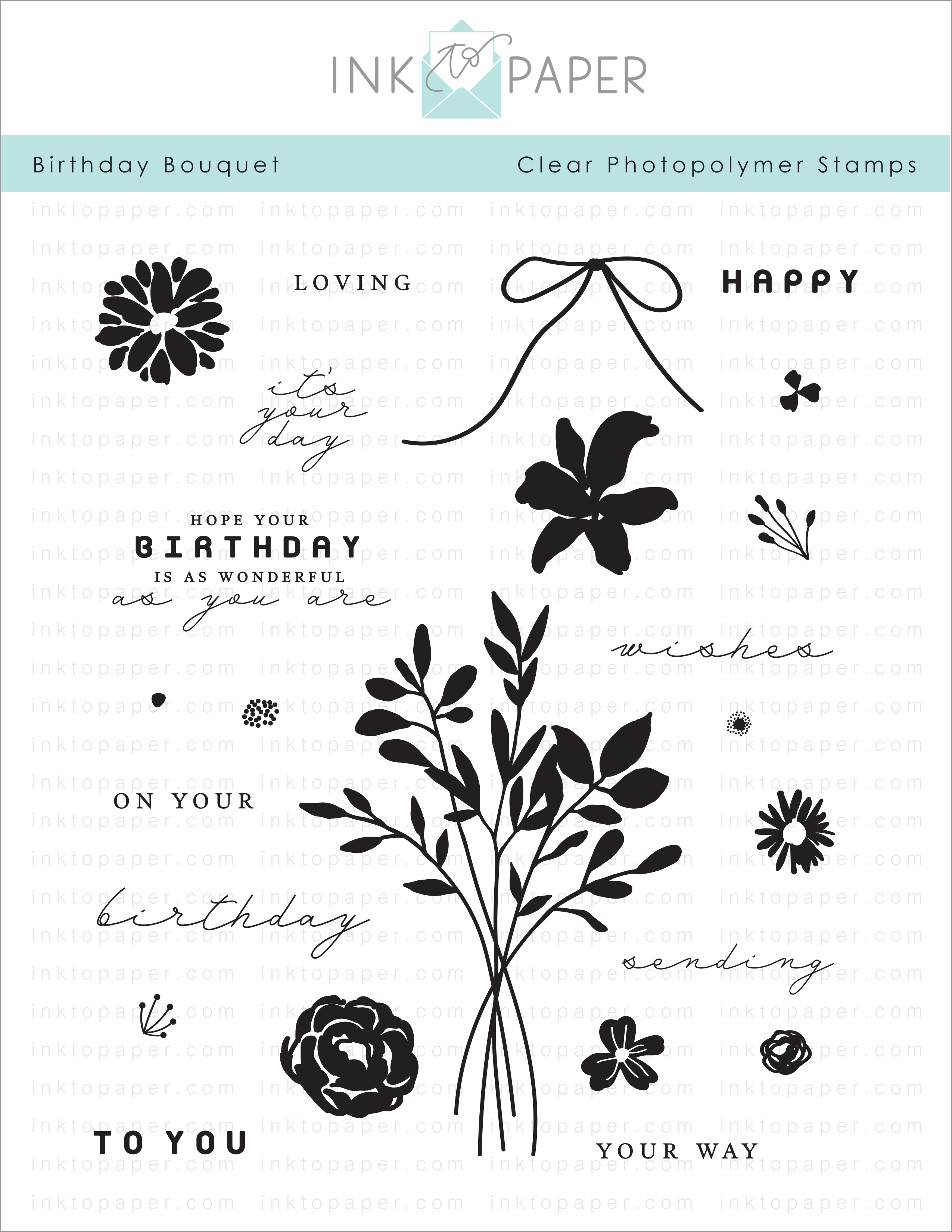 Birthday Bouquet Stamp Set