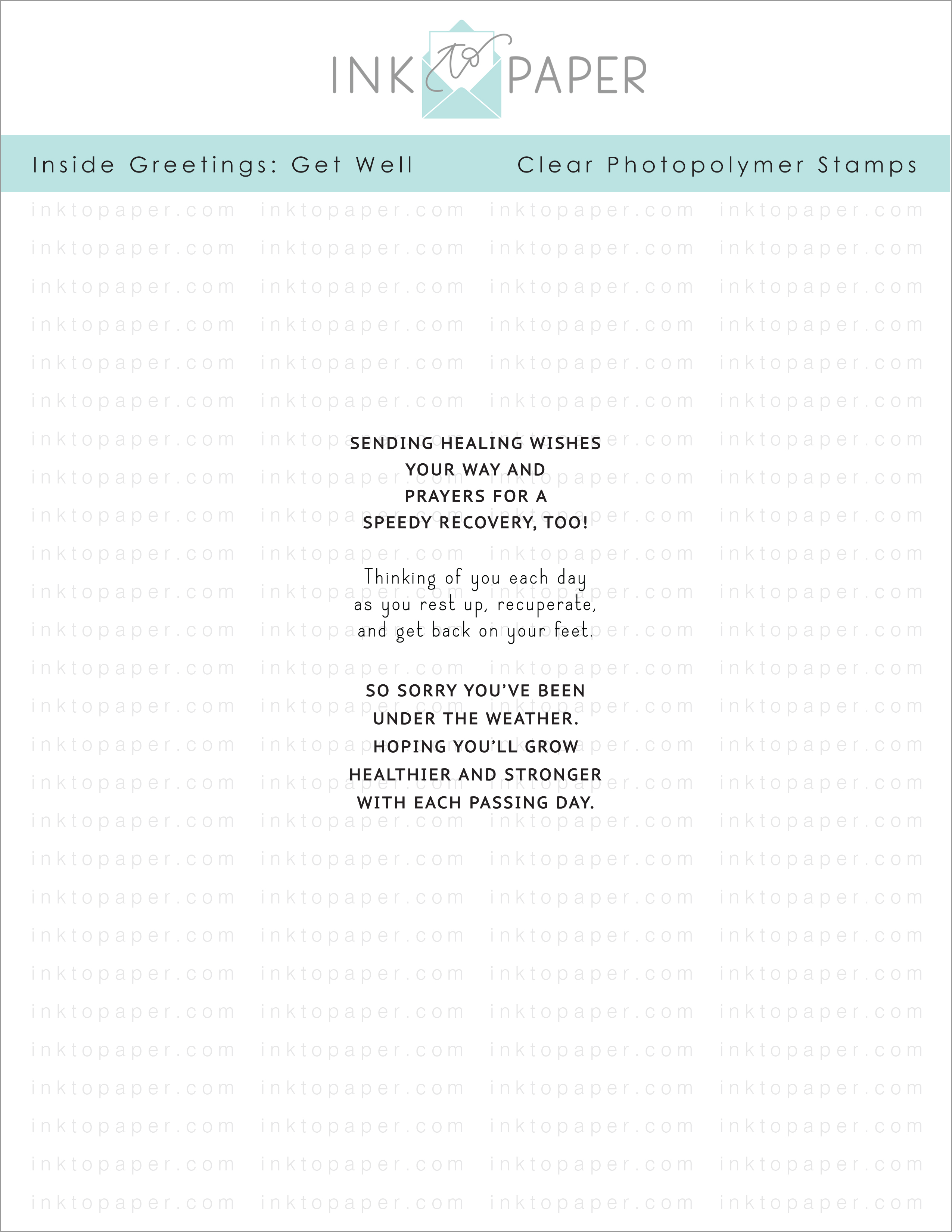 Inside Greetings: Get Well Wishes Mini Stamp Set