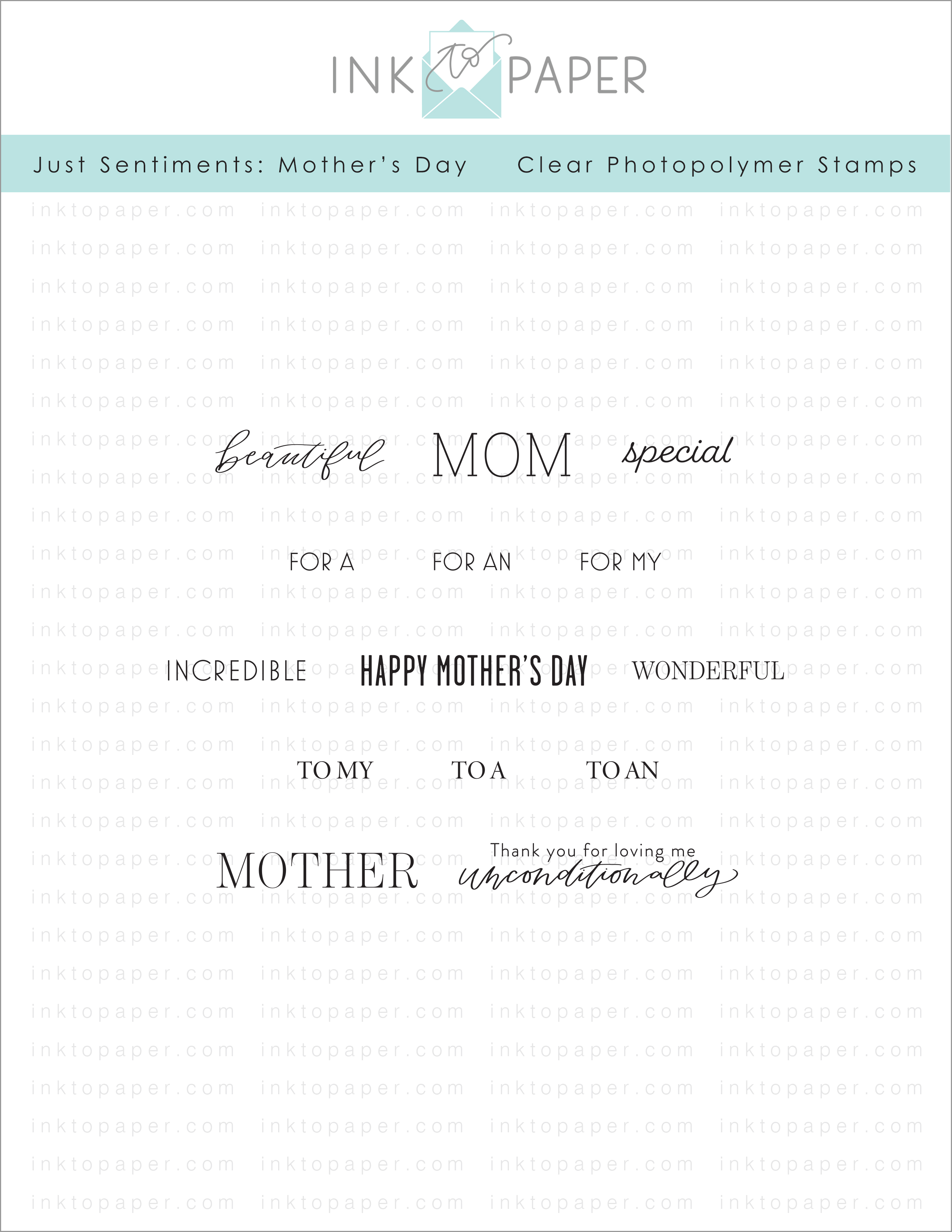 Just Sentiments: Mother's Day Mini Stamp Set
