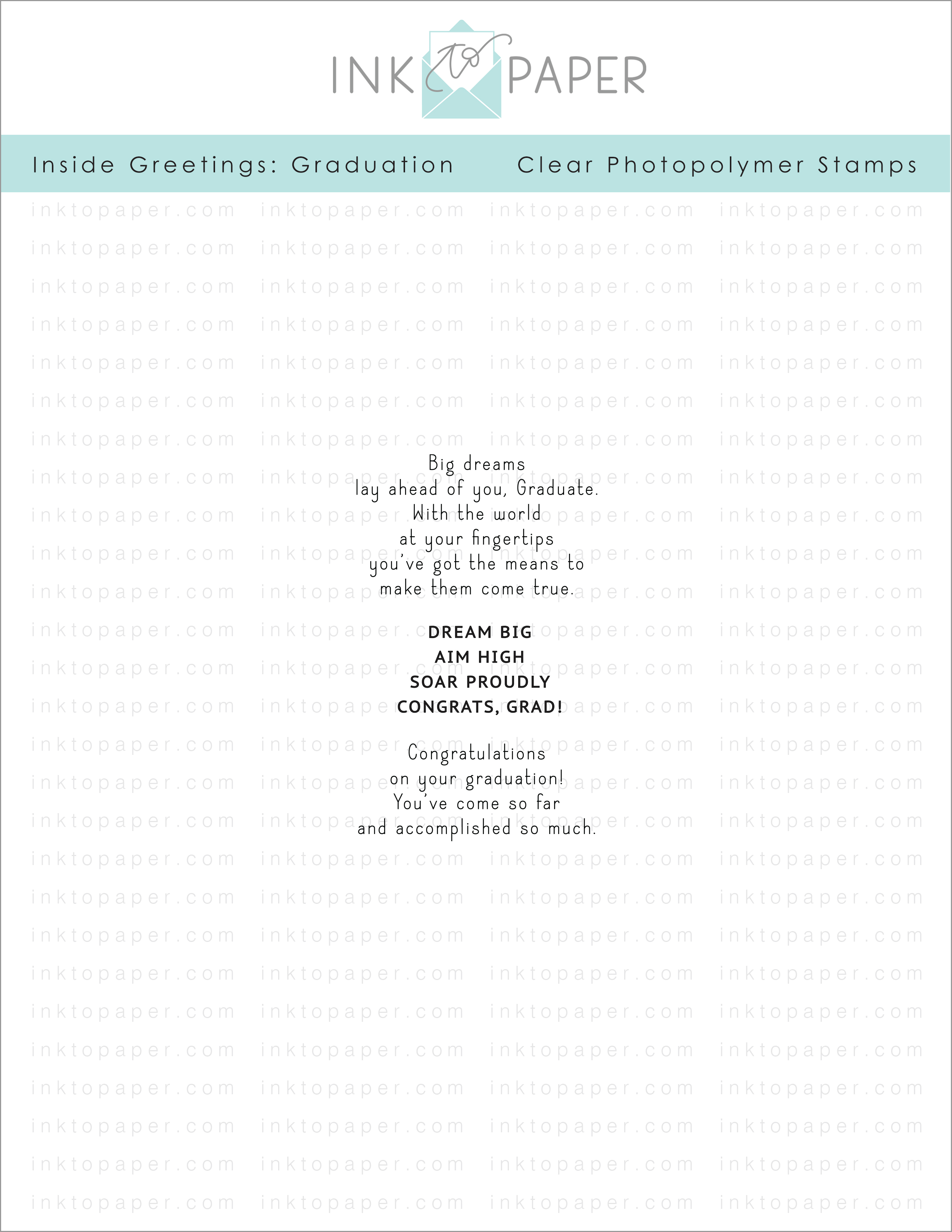 Inside Greetings: Graduation Mini Stamp Set