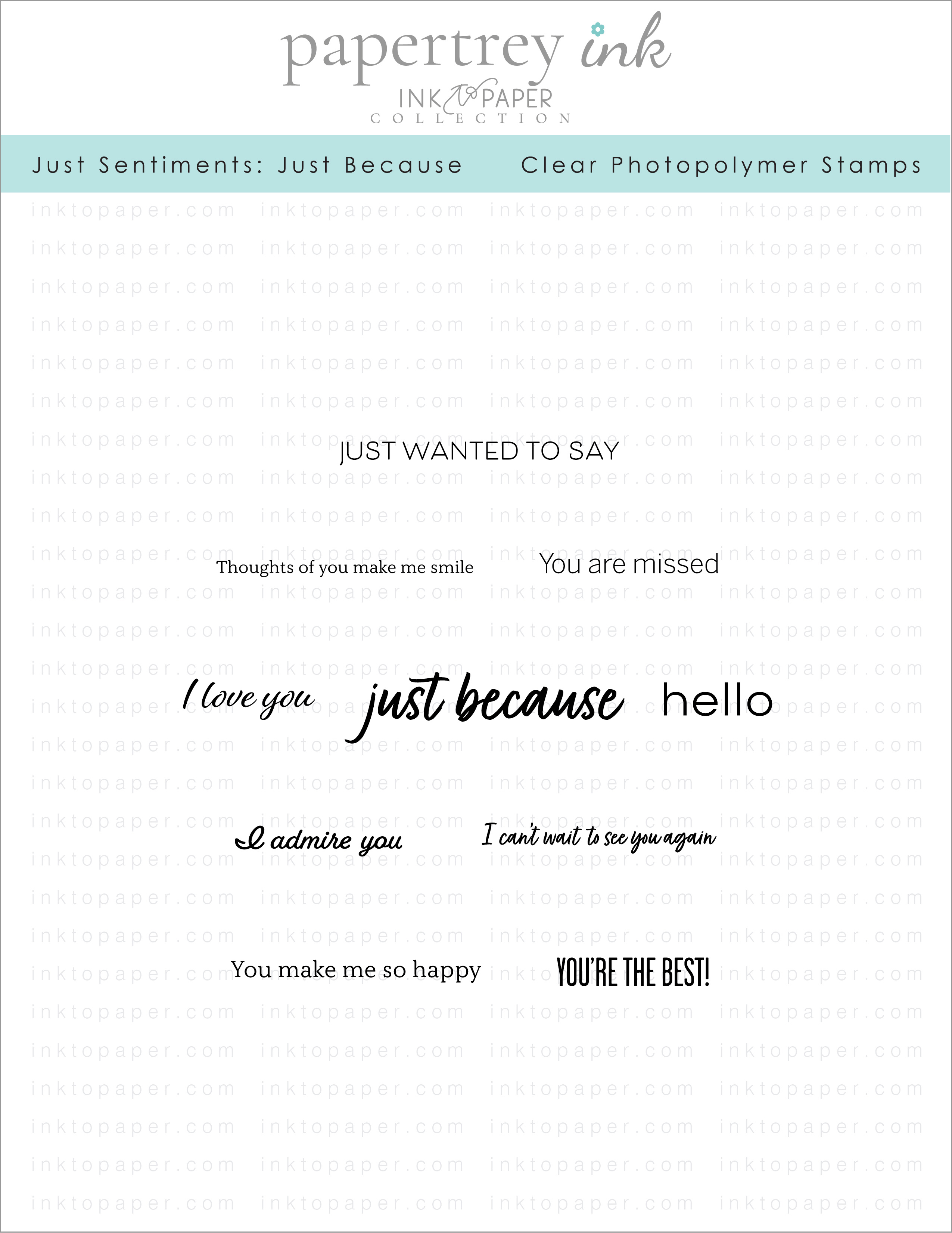 Just Sentiments: Just Because Mini Stamp Set