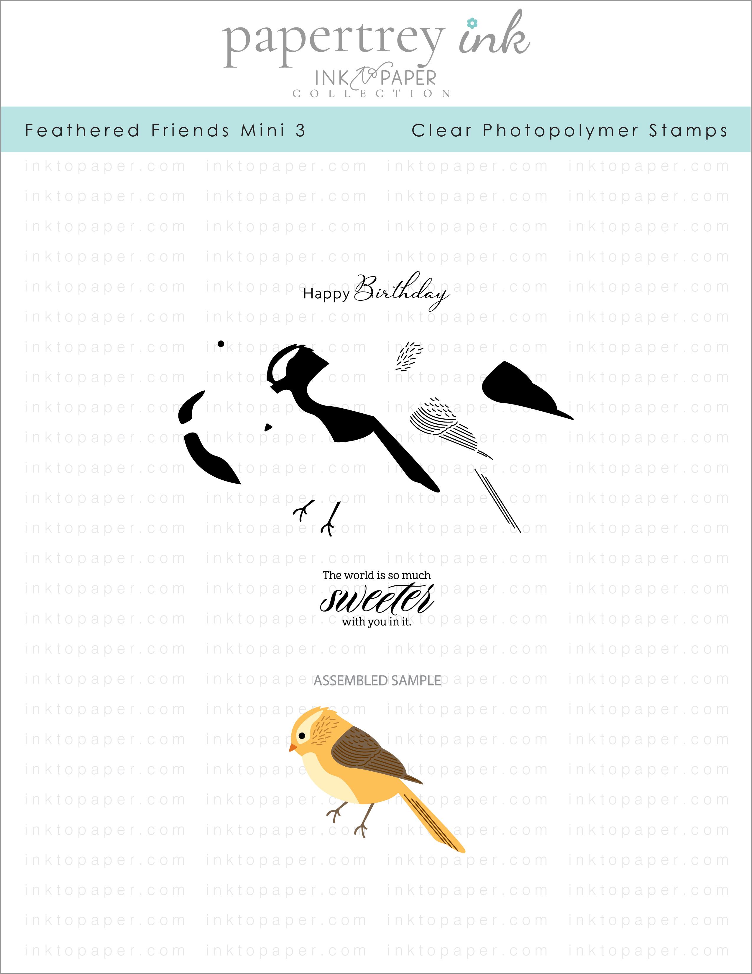 Feathered Friends Mini 3 Mini Stamp Set