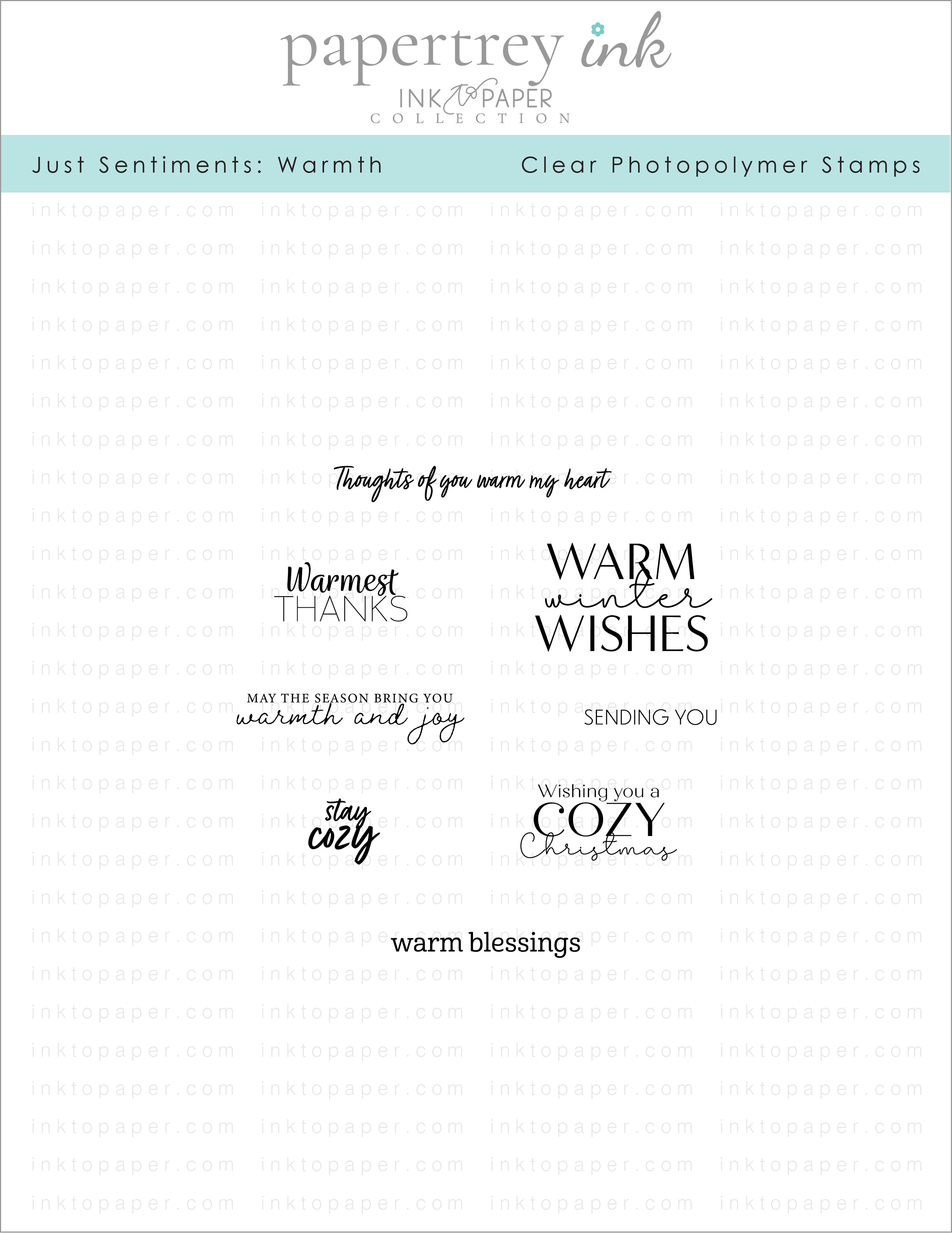 Just Sentiments: Warmth Mini Stamp Set