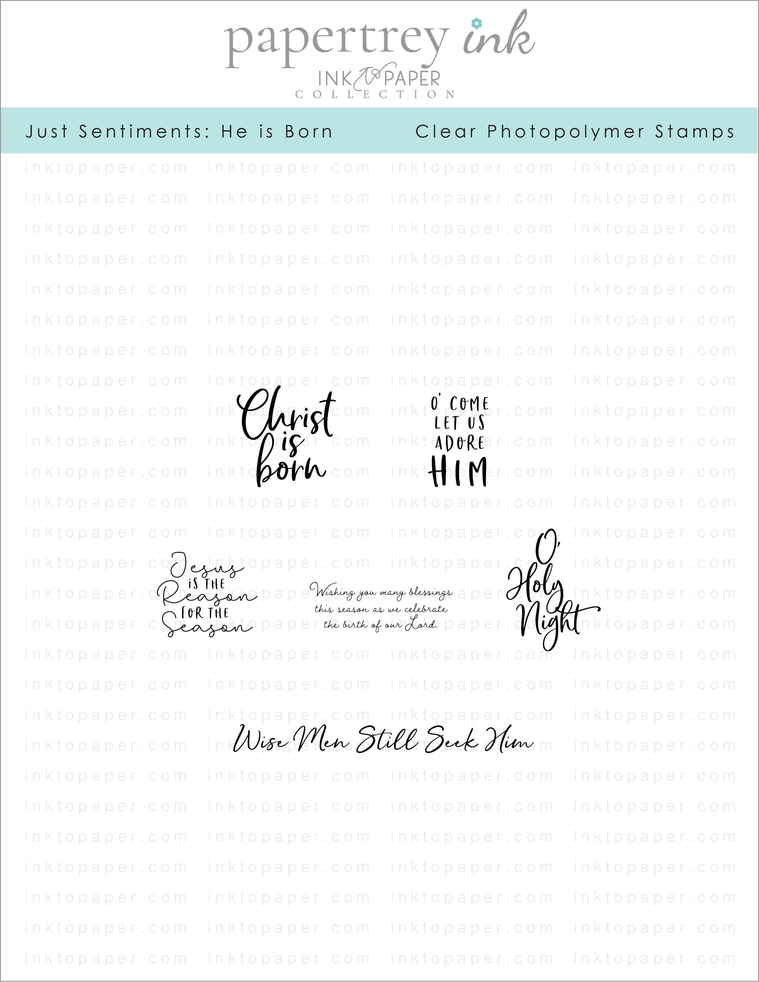 Just Sentiments: He is Born Mini Stamp Set