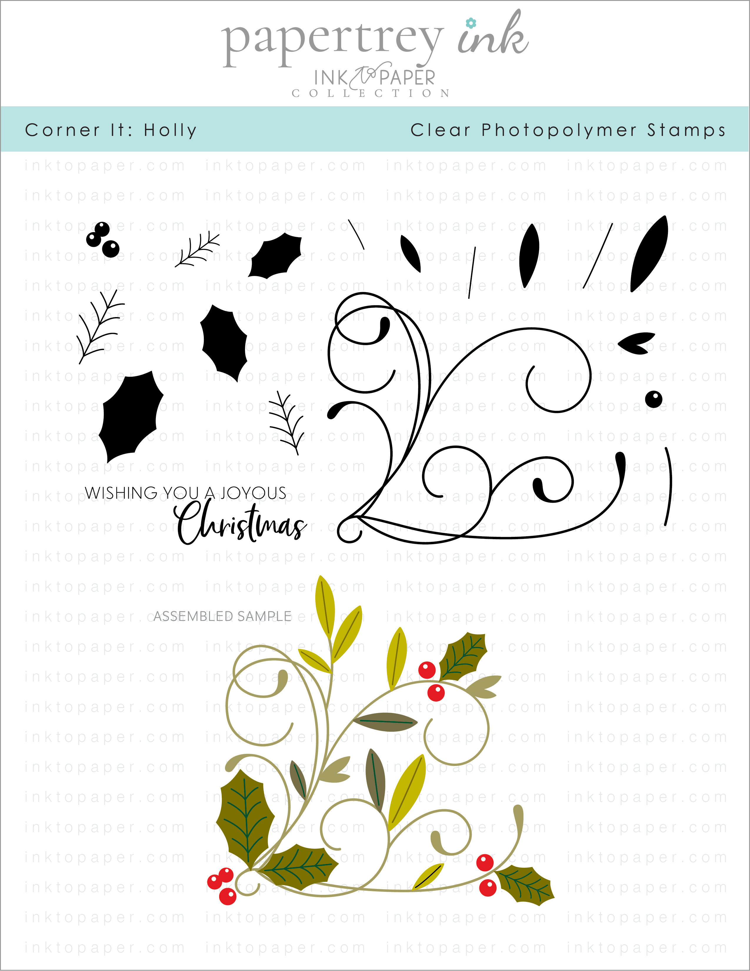 Corner It: Holly Stamp Set