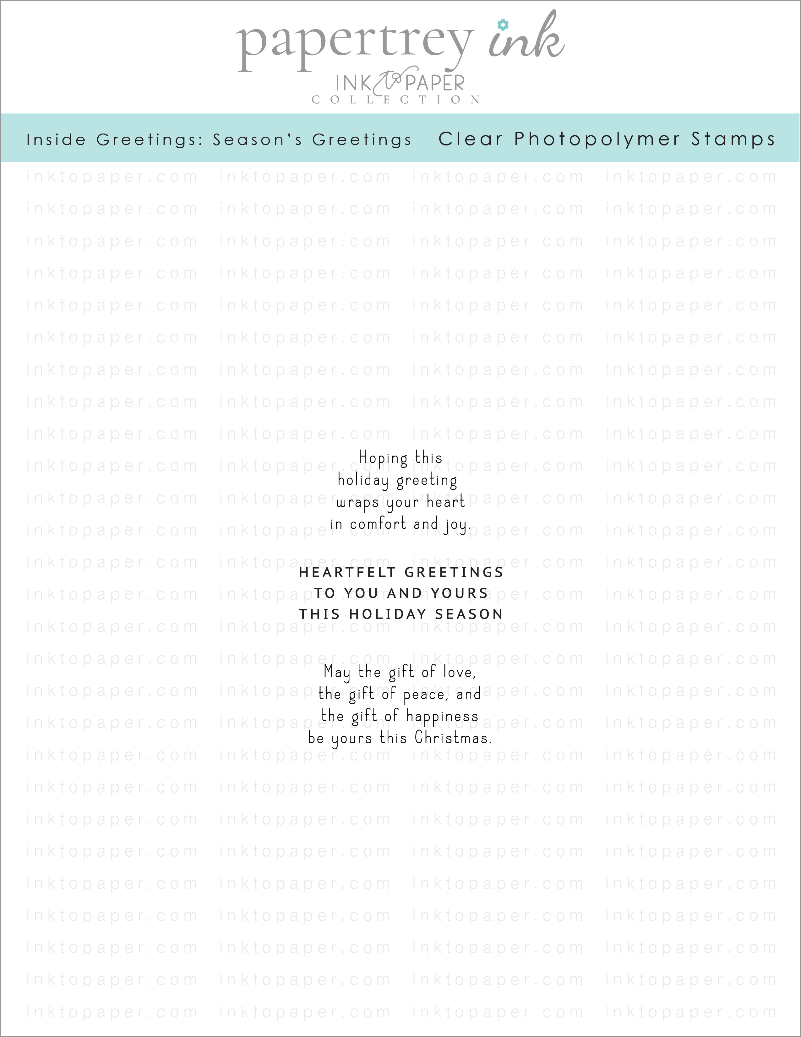 Inside Greetings: Season's Greetings Mini Stamp Set