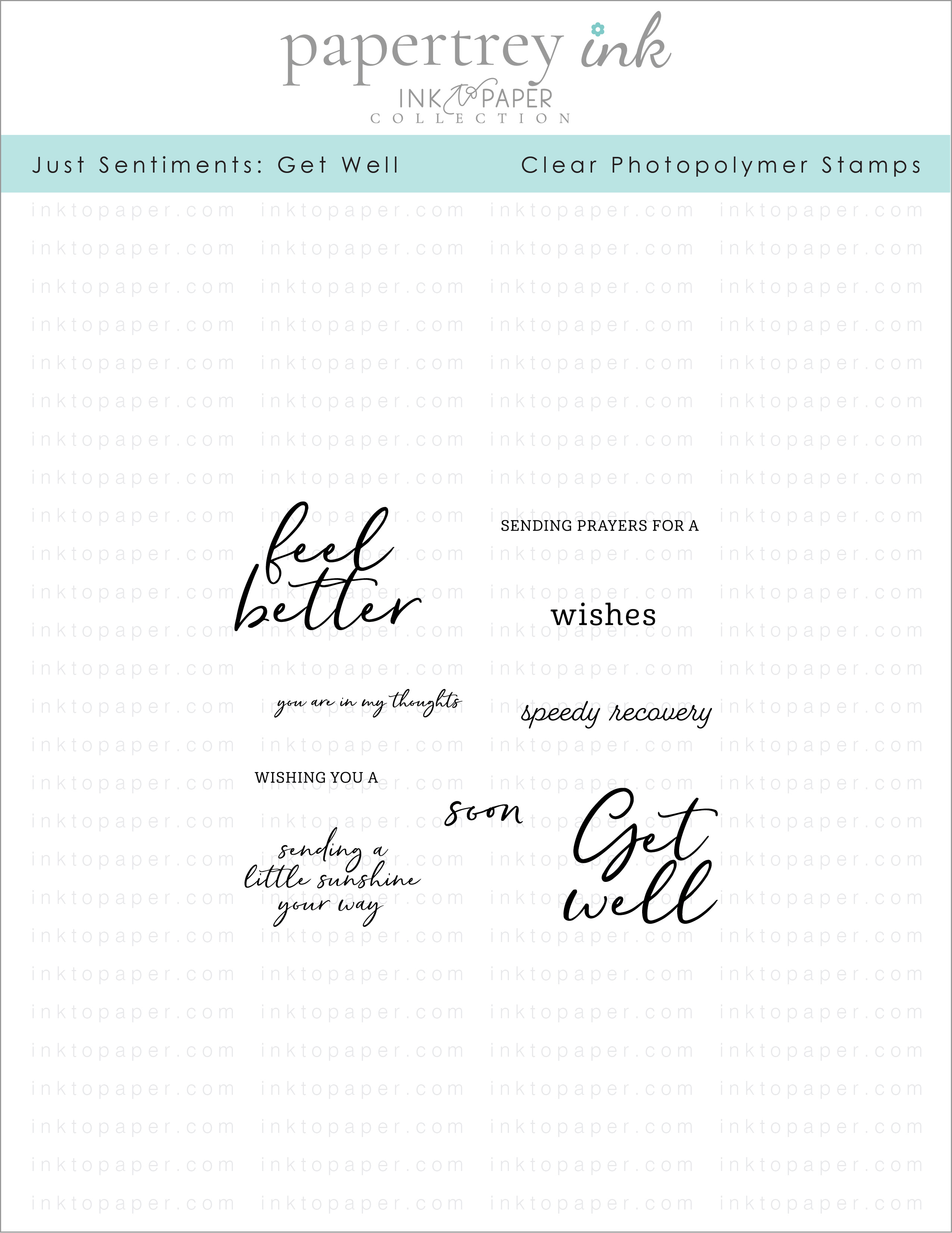 Just Sentiments: Get Well Mini Stamp Set