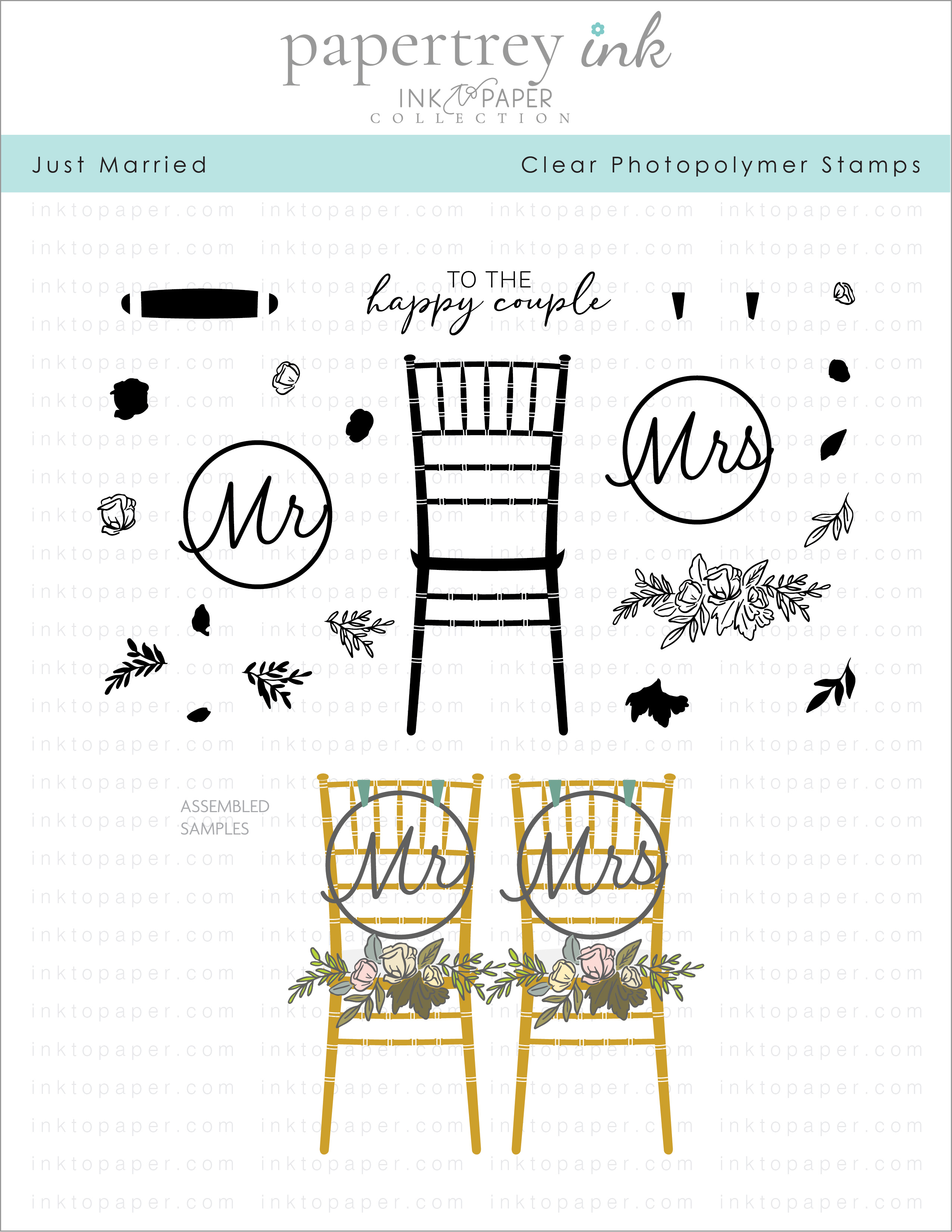 Just Married Stamp Set