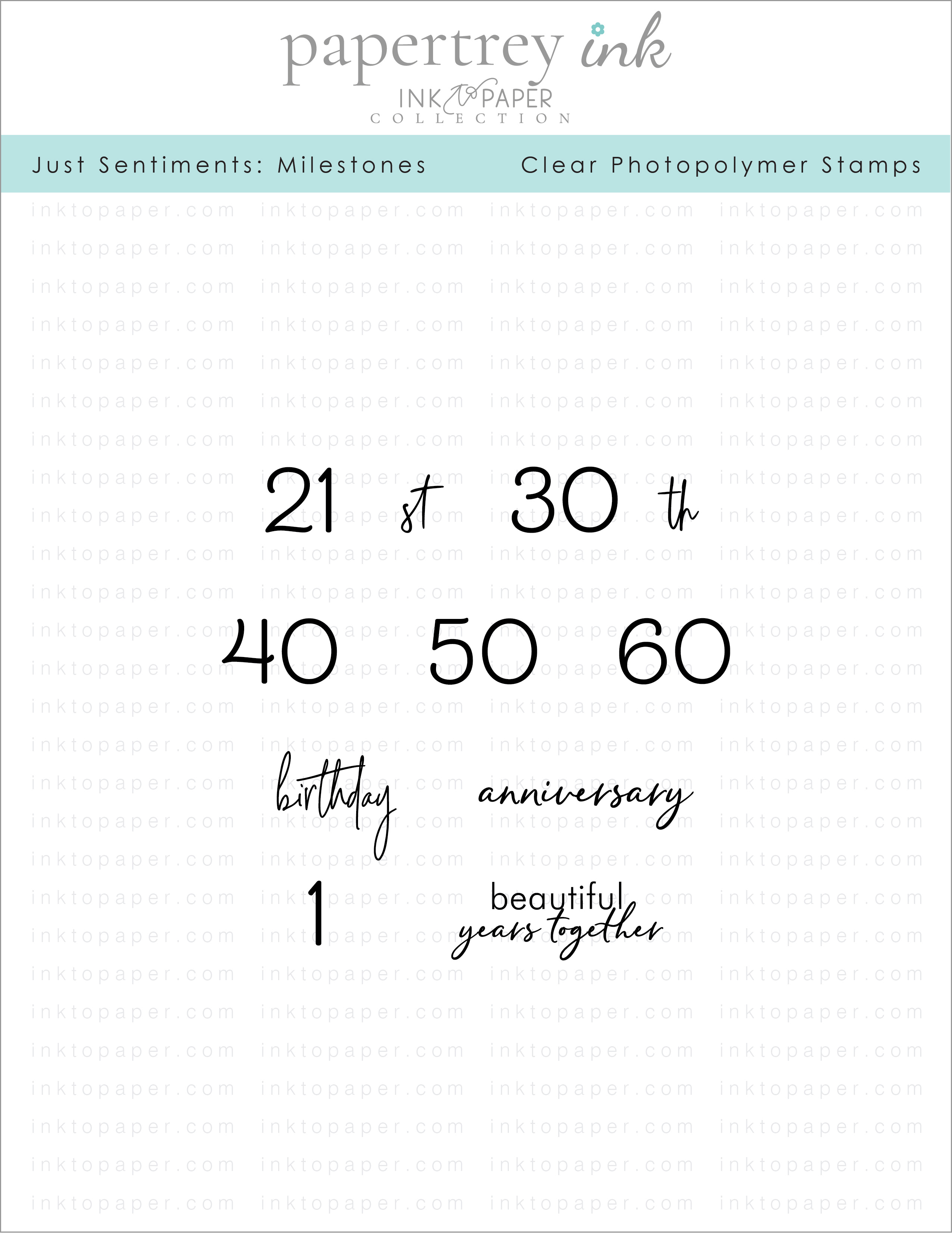 Just Sentiments: Milestones Mini Stamp Set