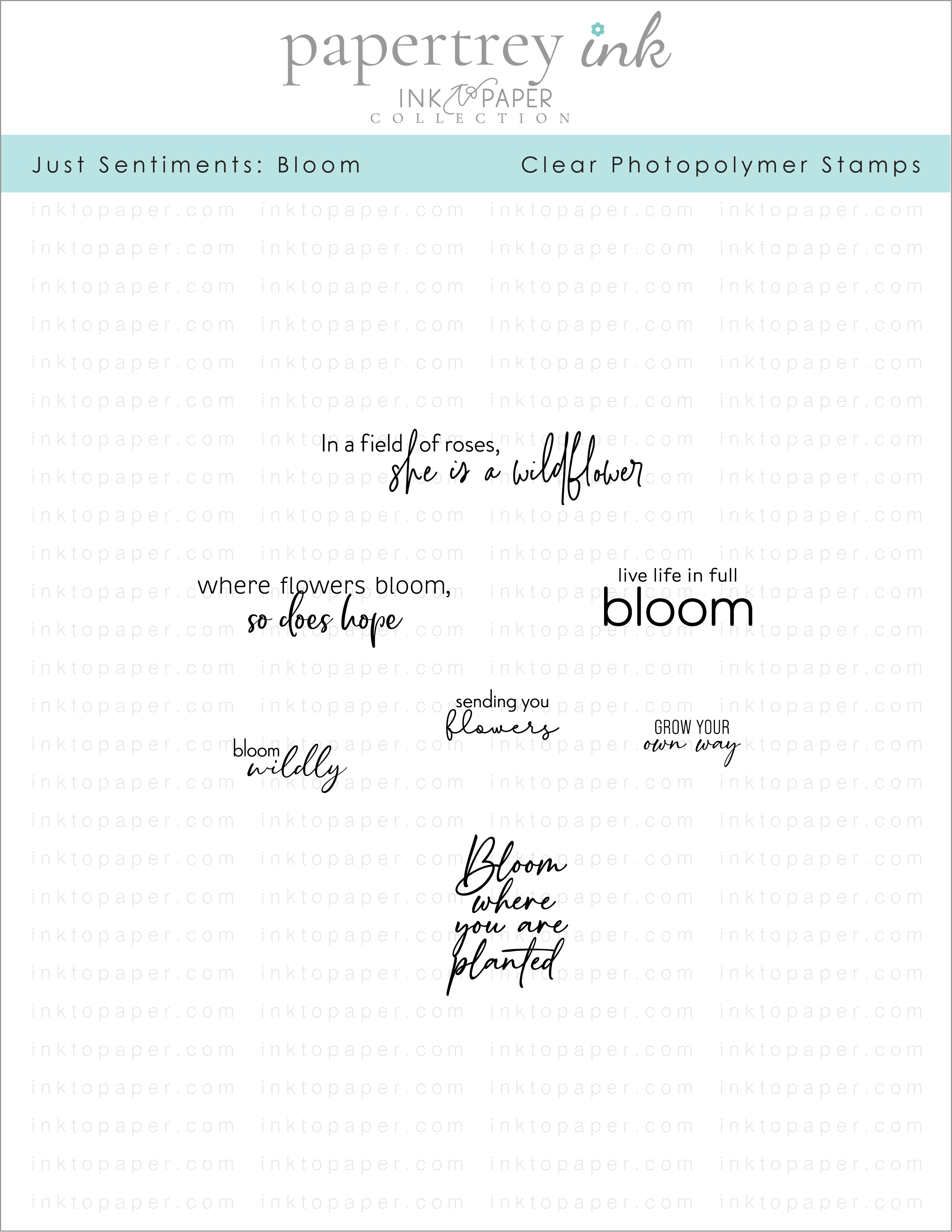 Just Sentiments: Bloom Mini Stamp Set