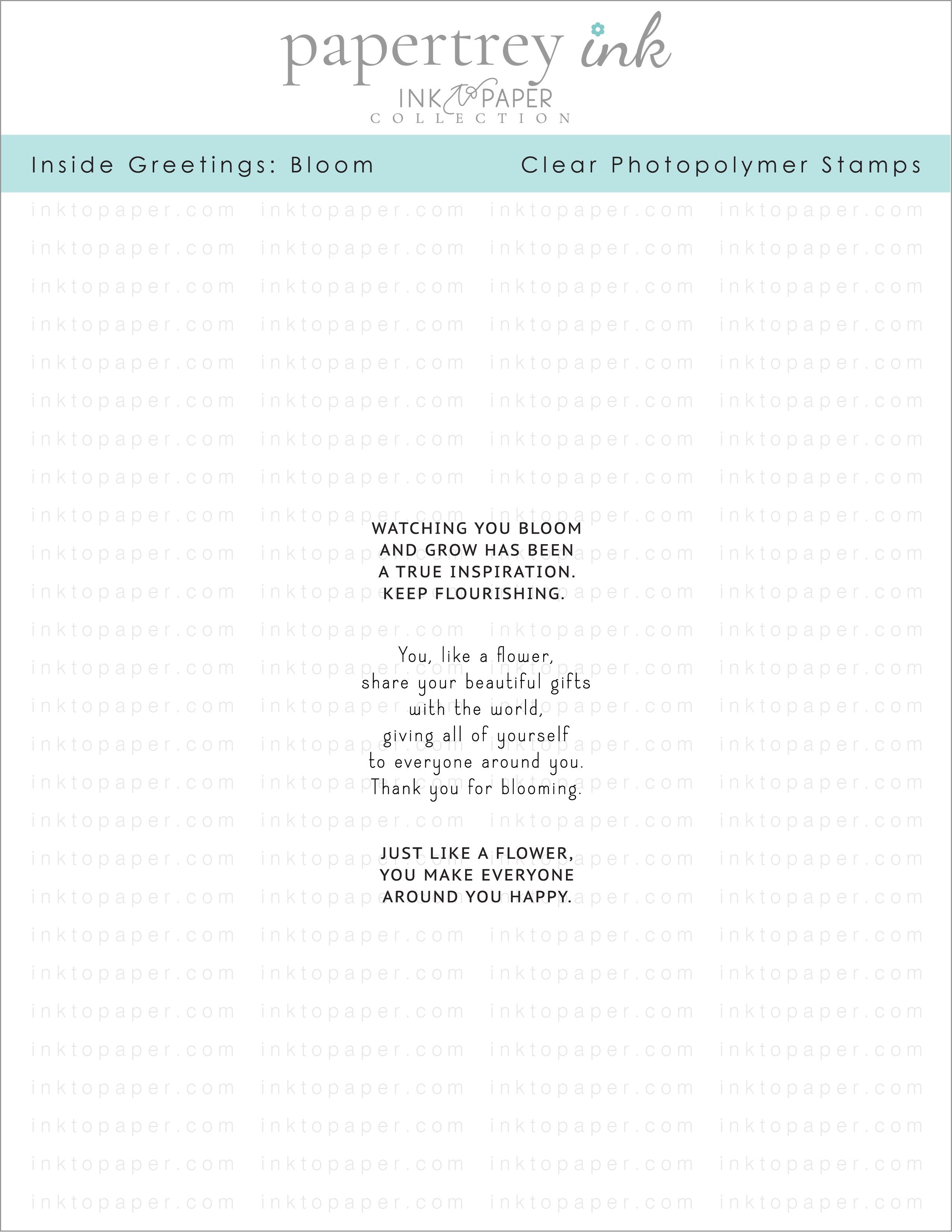 Inside Greetings: Bloom Mini Stamp Set