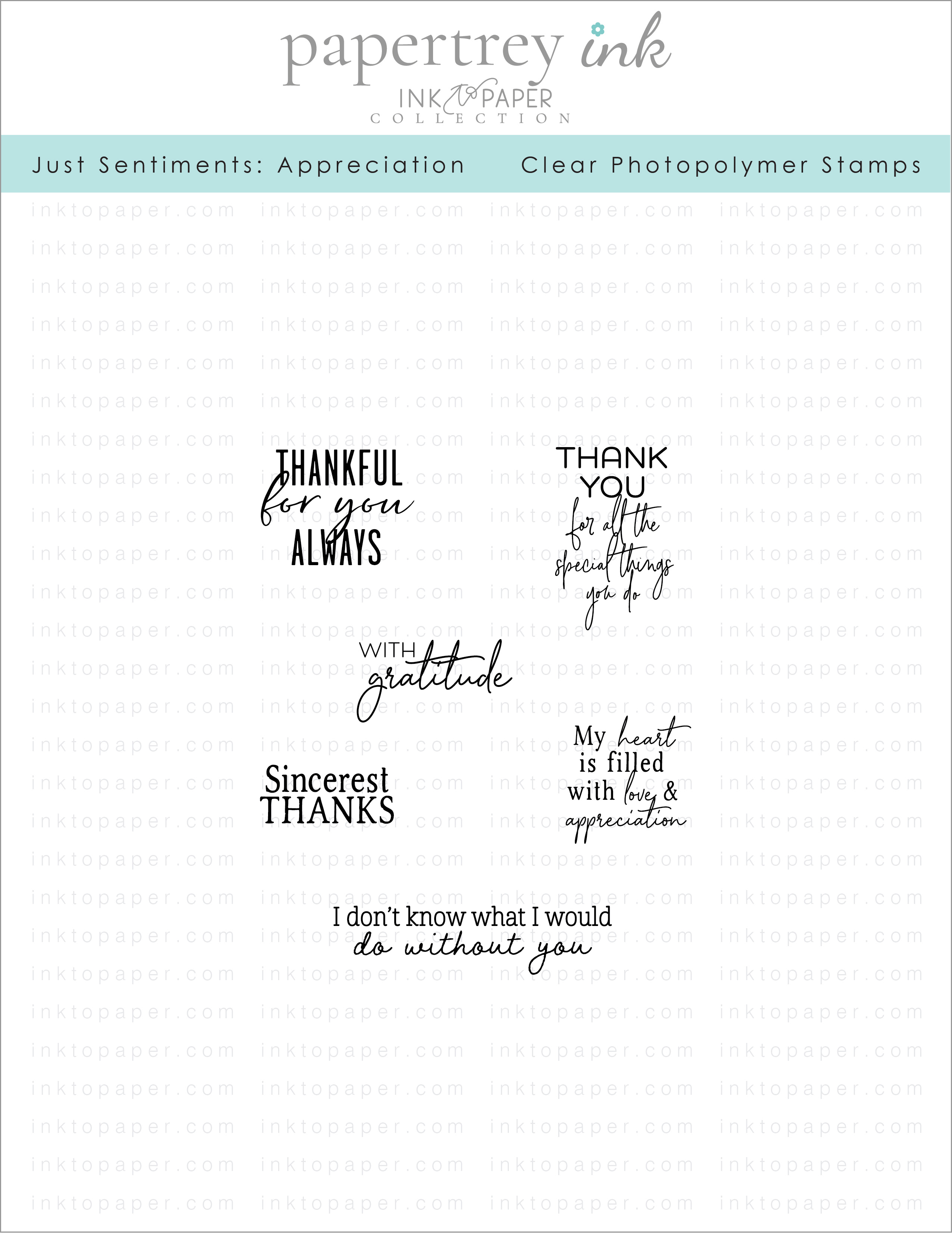 Just Sentiments: Appreciation Mini Stamp Set