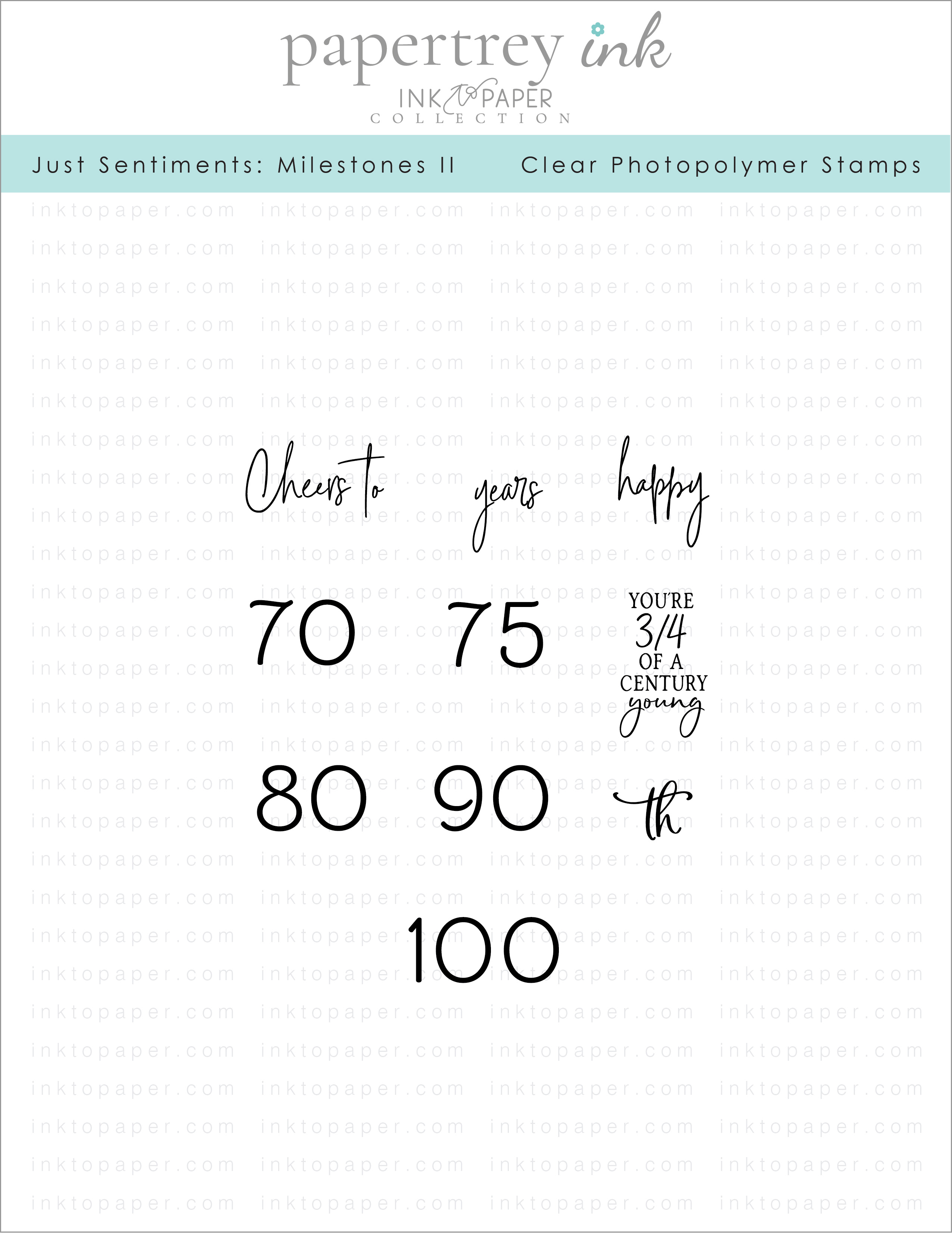 Just Sentiments: Milestones II Mini Stamp Set