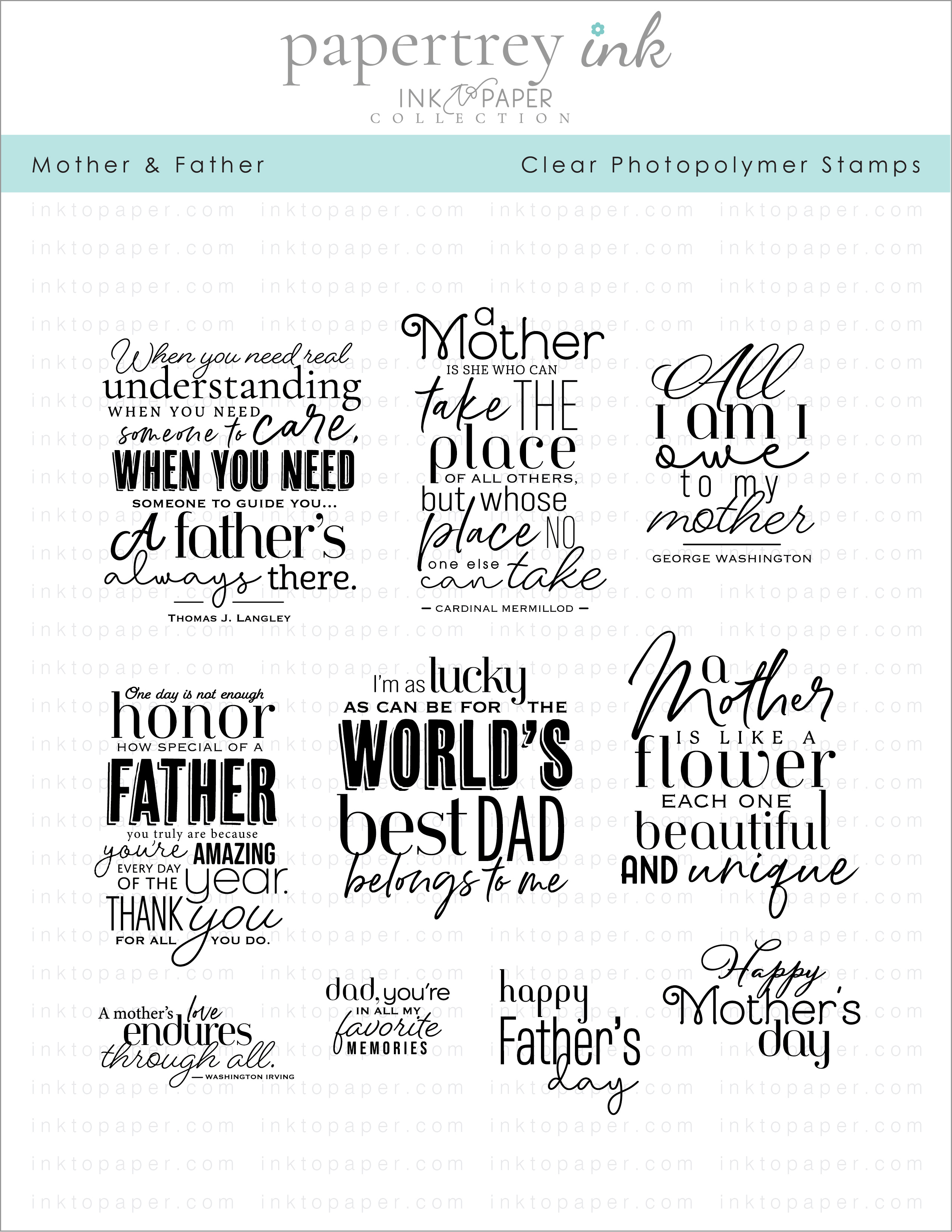 Mother & Father Stamp Set