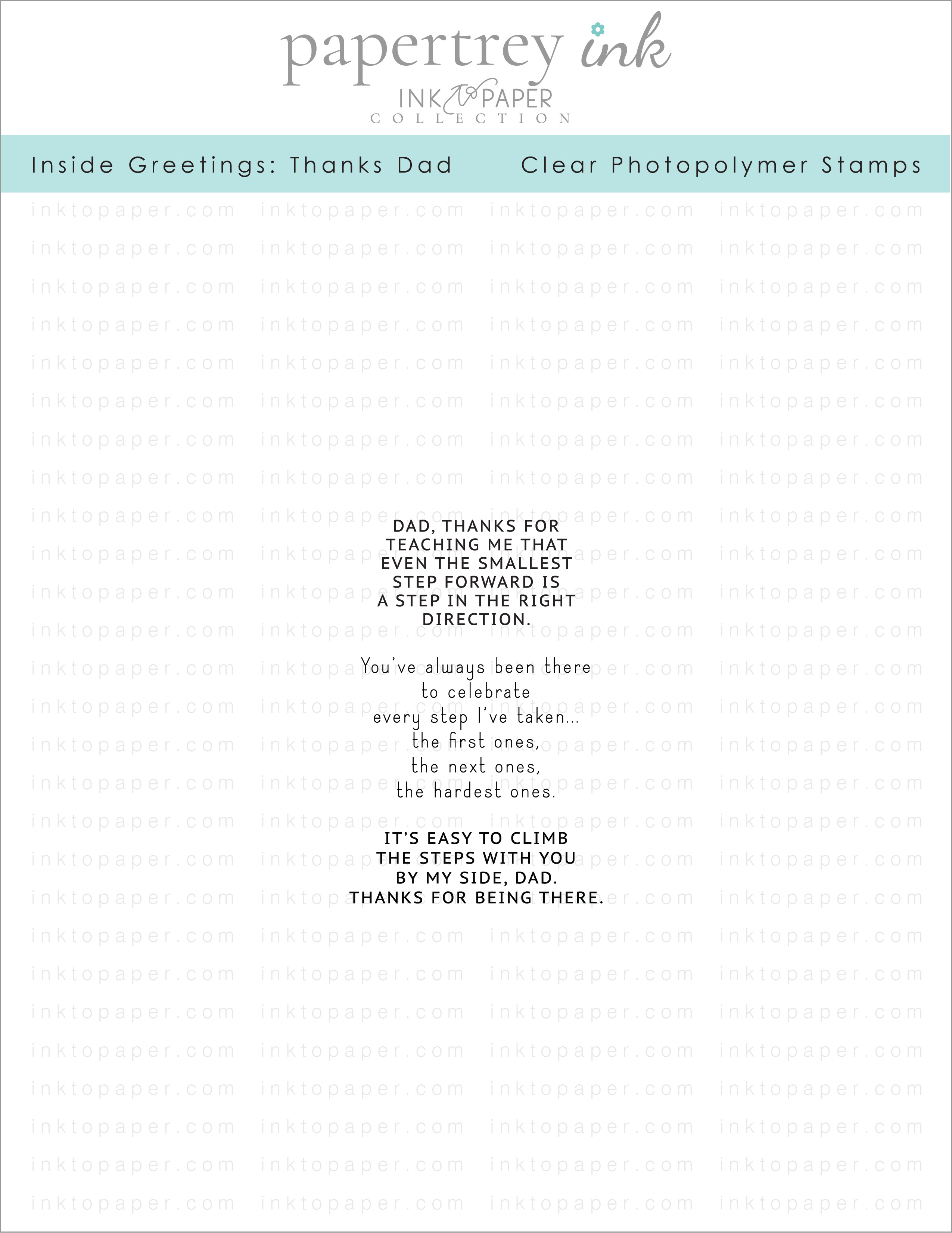 Inside Greetings: Thanks Dad Mini Stamp Set