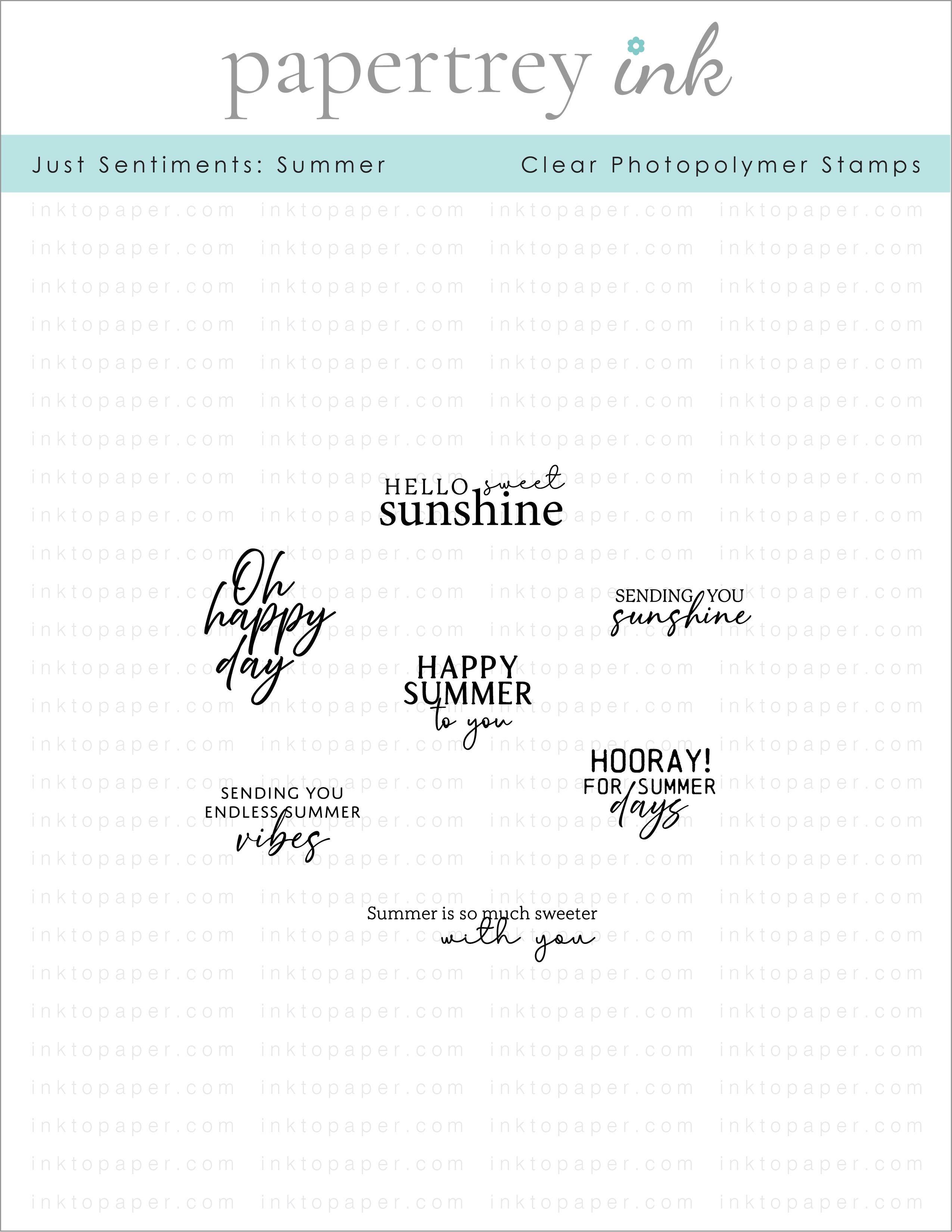 Just Sentiments: Summer Mini Stamp Set