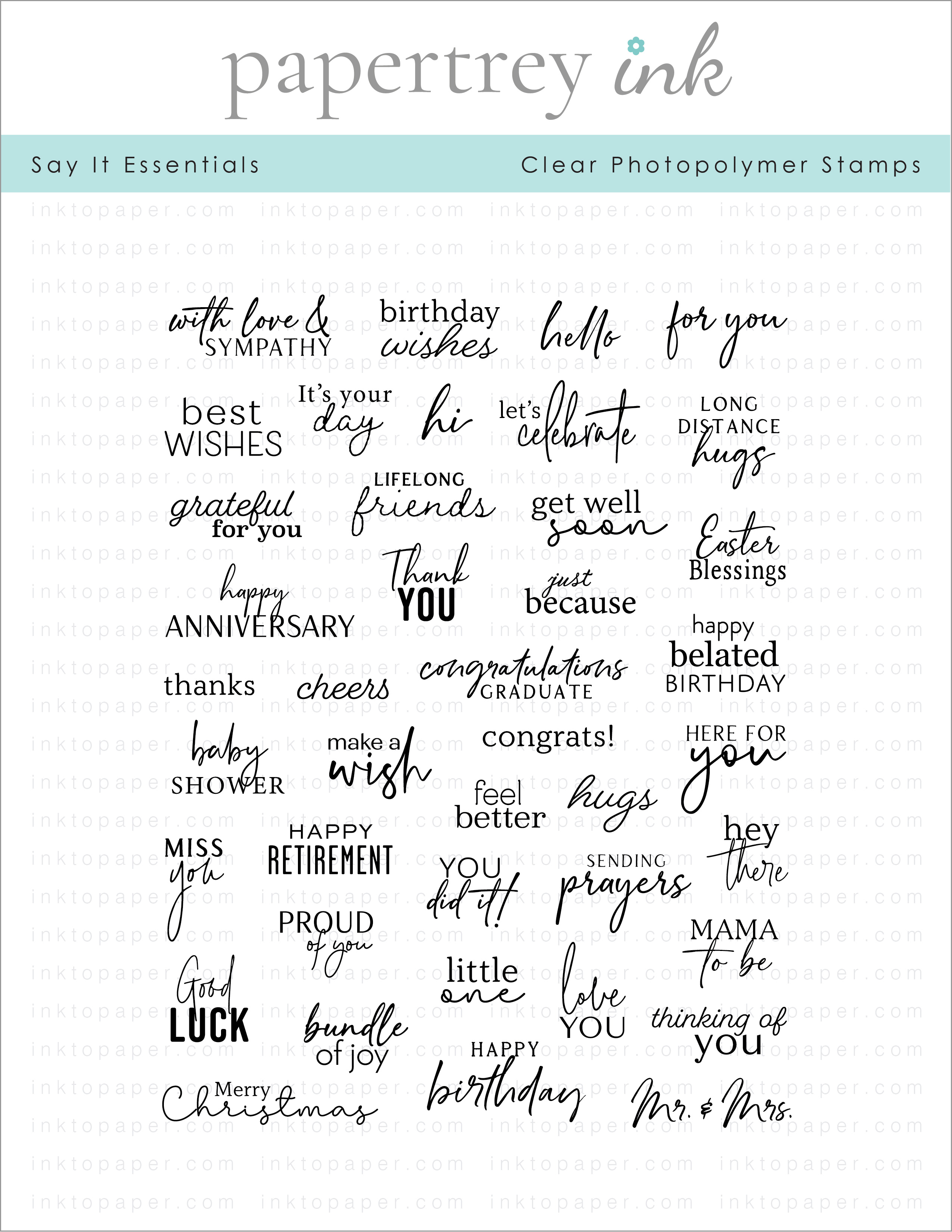 Say It Essentials Stamp Set