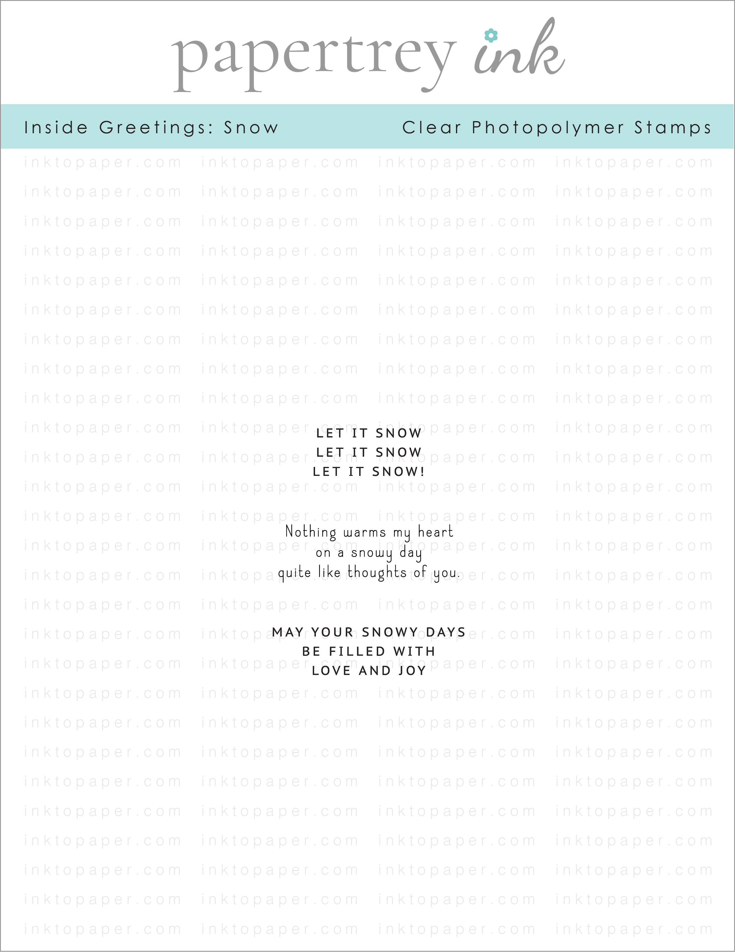 Inside Greetings: Snow Mini Stamp Set