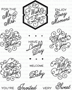 Scrolling Script Stamp Set