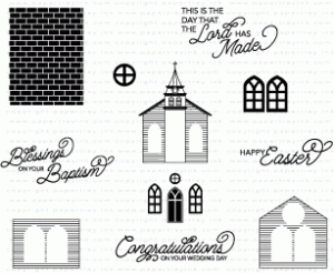 Petite Places: Church Mini Stamp Set