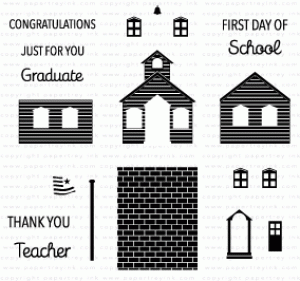 Petite Places: School Mini Stamp Set