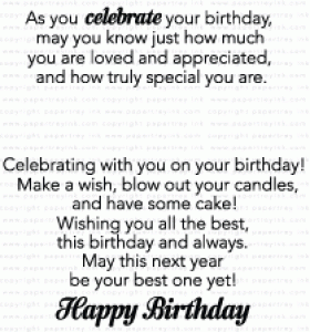 Tucked In: Birthday Mini Stamp Set