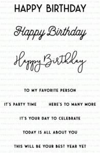 Sentiment Staples: Birthday Mini Stamp Set