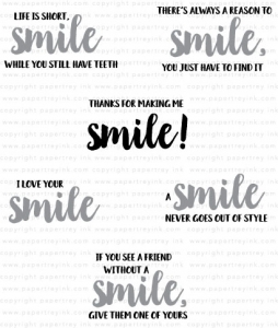 Words to Live By: Smile Mini Stamp Set