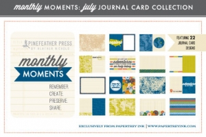 Monthly Moments: July Journal Card Paper Collection