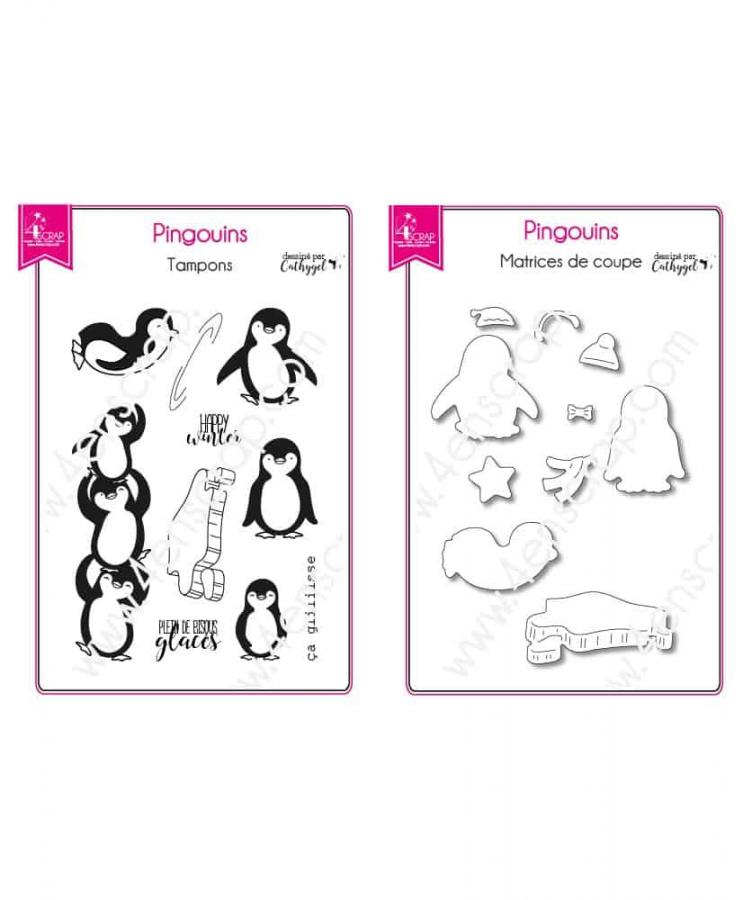 Winter Penguin Mini Stamp Set + Die Bundle