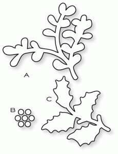 Papertrey Ink - Mistletoe & Holly Die Collection (set of 3)