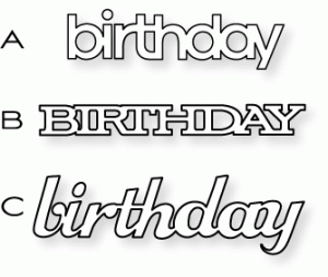 Papertrey Ink - Birthday Trio Die Collection (set of 3)