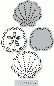 Papertrey Ink - Seasonal Stitching: Seashells Die