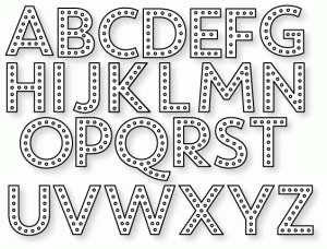Papertrey Ink - Sew Stylish Alphabet 1 Die