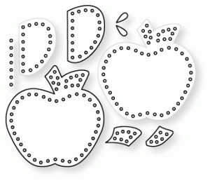 Papertrey Ink - Seasonal Stitching: Apple Die