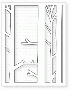Papertrey Ink - Cover Plate: Winter Woods Die