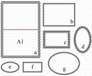 Papertrey Ink - Noted: Scalloped A1 Die Collection (set of 7)
