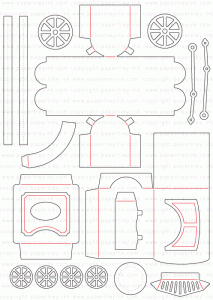 Papertrey Ink - Dashing Through the Snow: Train Die