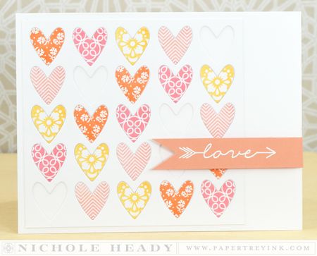 Papertrey Ink - Cover Plate: Hearts Die