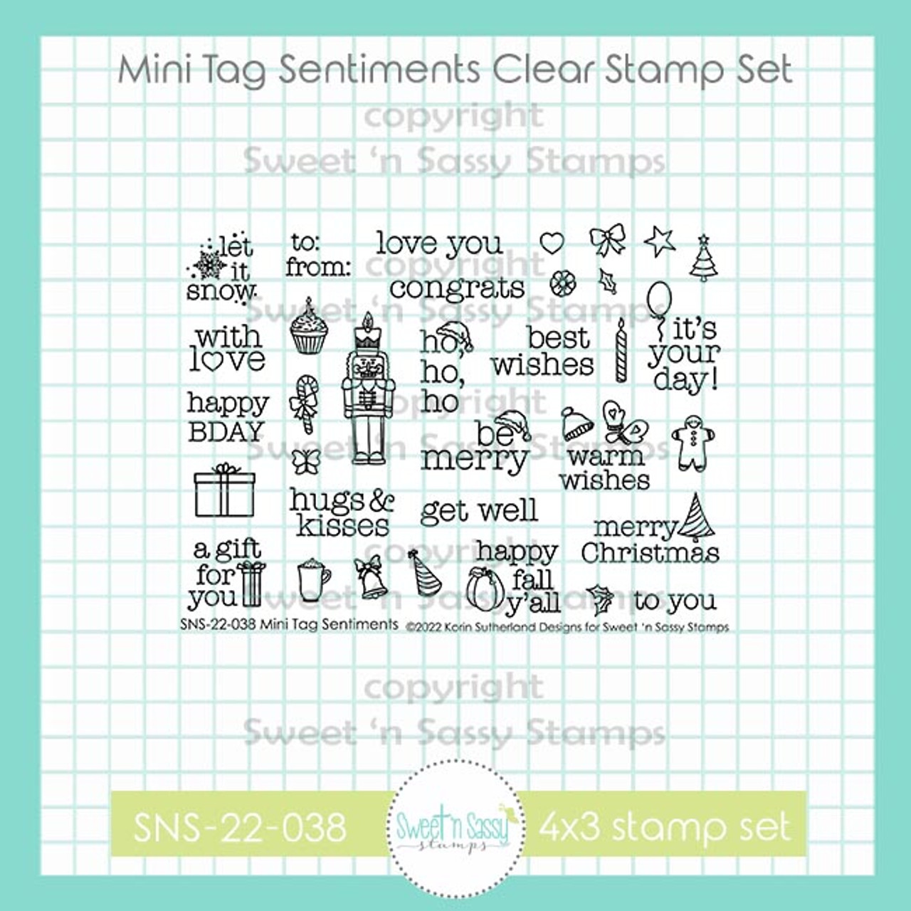 Just Sentiments: Holiday Tags Mini Stamp Set