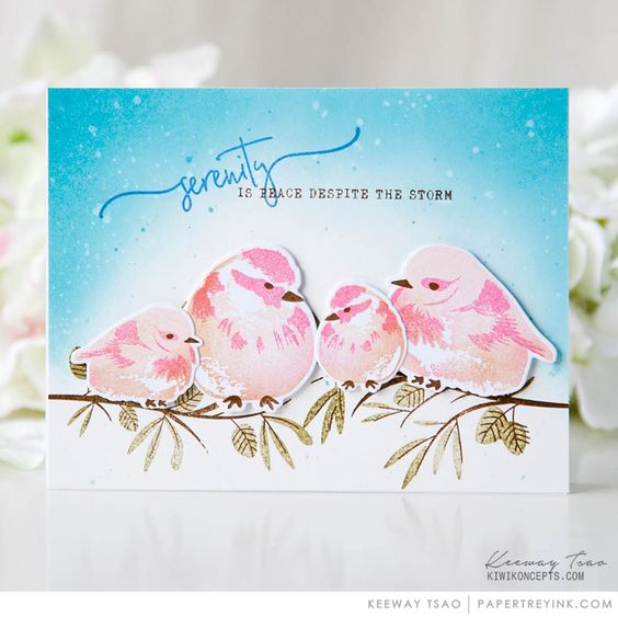 Brushed Birds Stamp Set